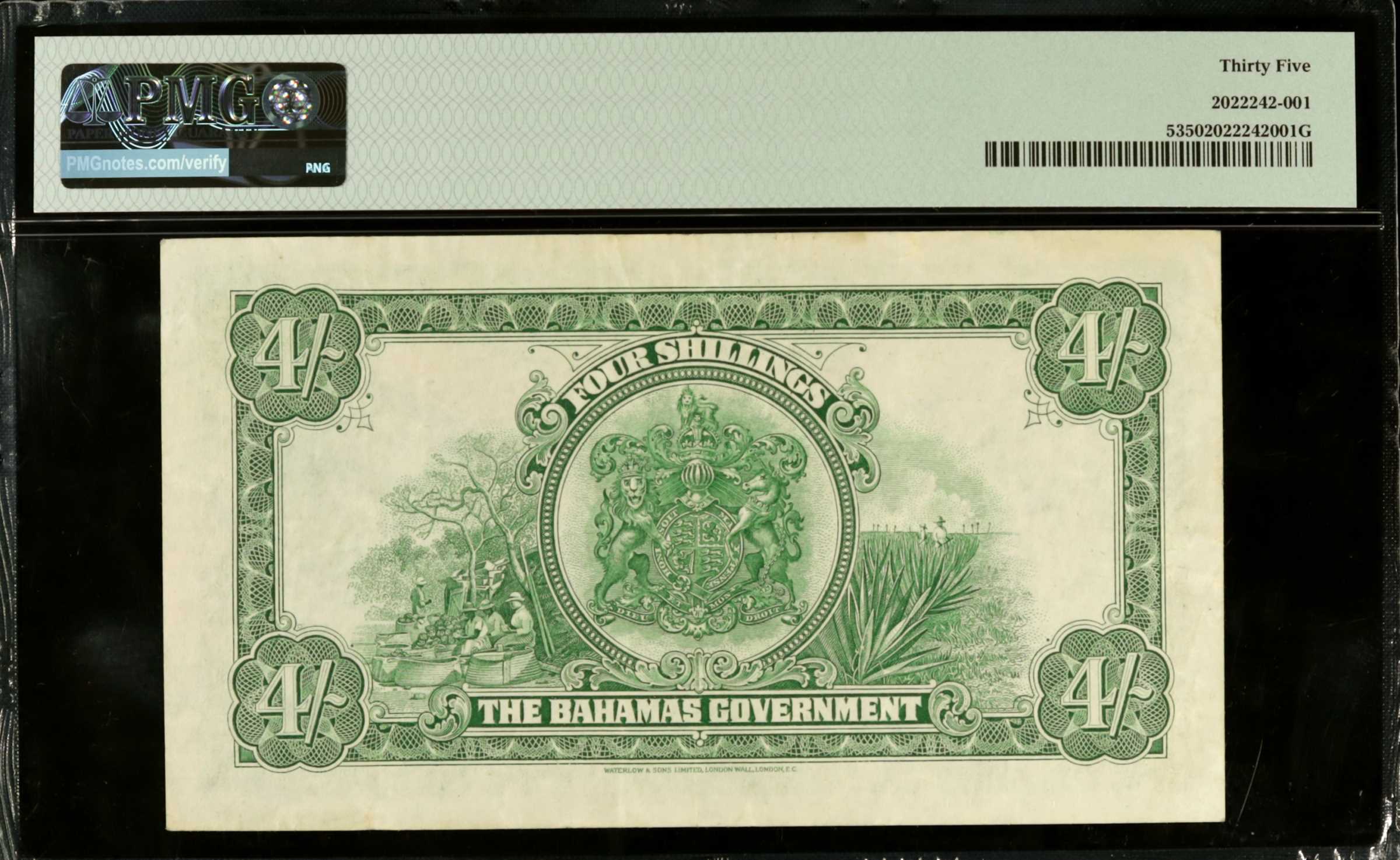 image for: Bahamas  4 shillings(B105a)