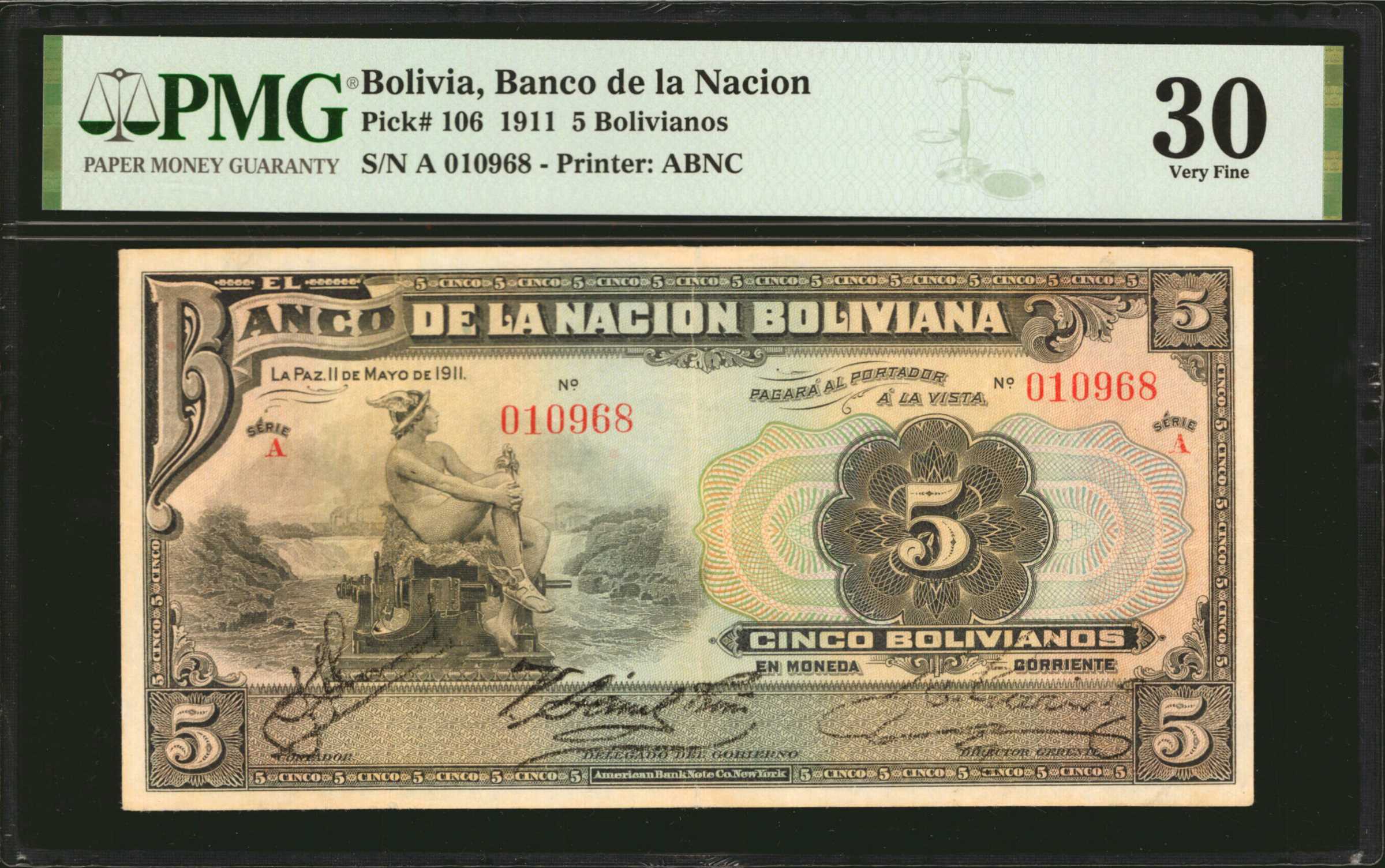 image for: Bolivia  5 bolivianos(B218c)