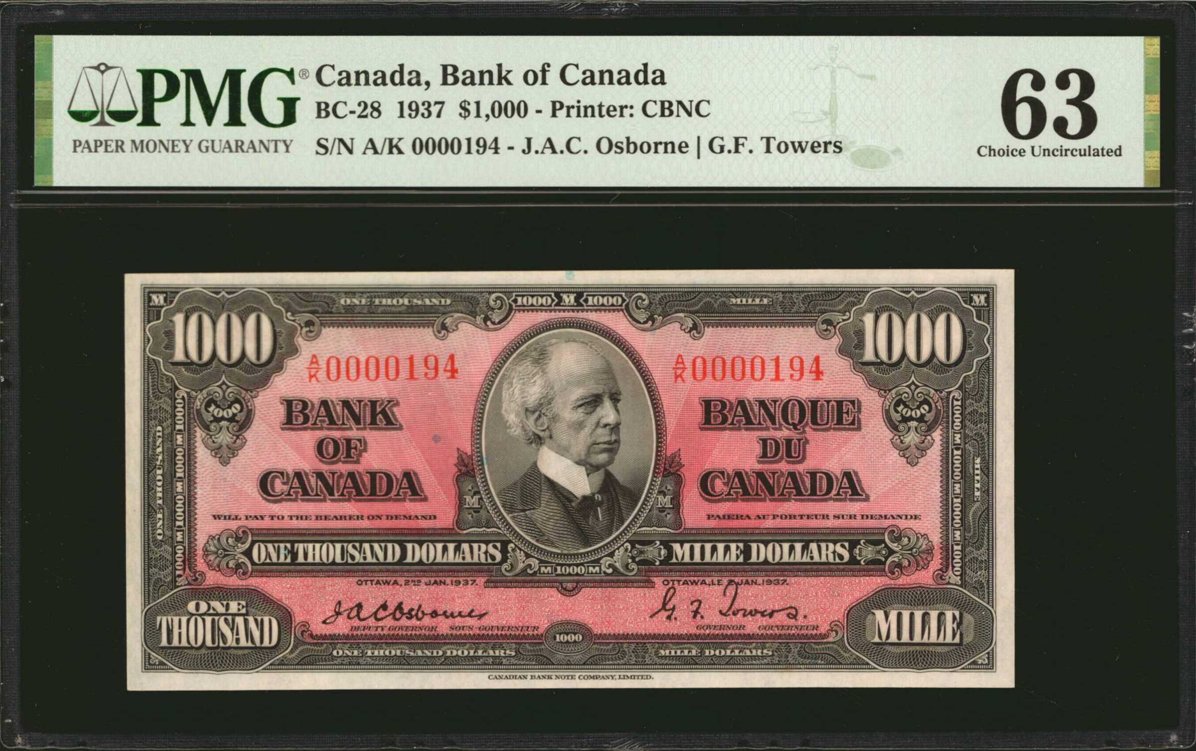 image for: Canada  10 dollars (B324a)