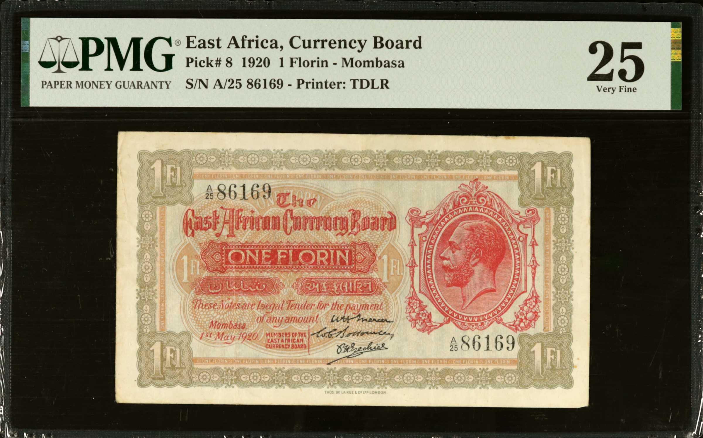image for: East Africa  1 florin(B202as)