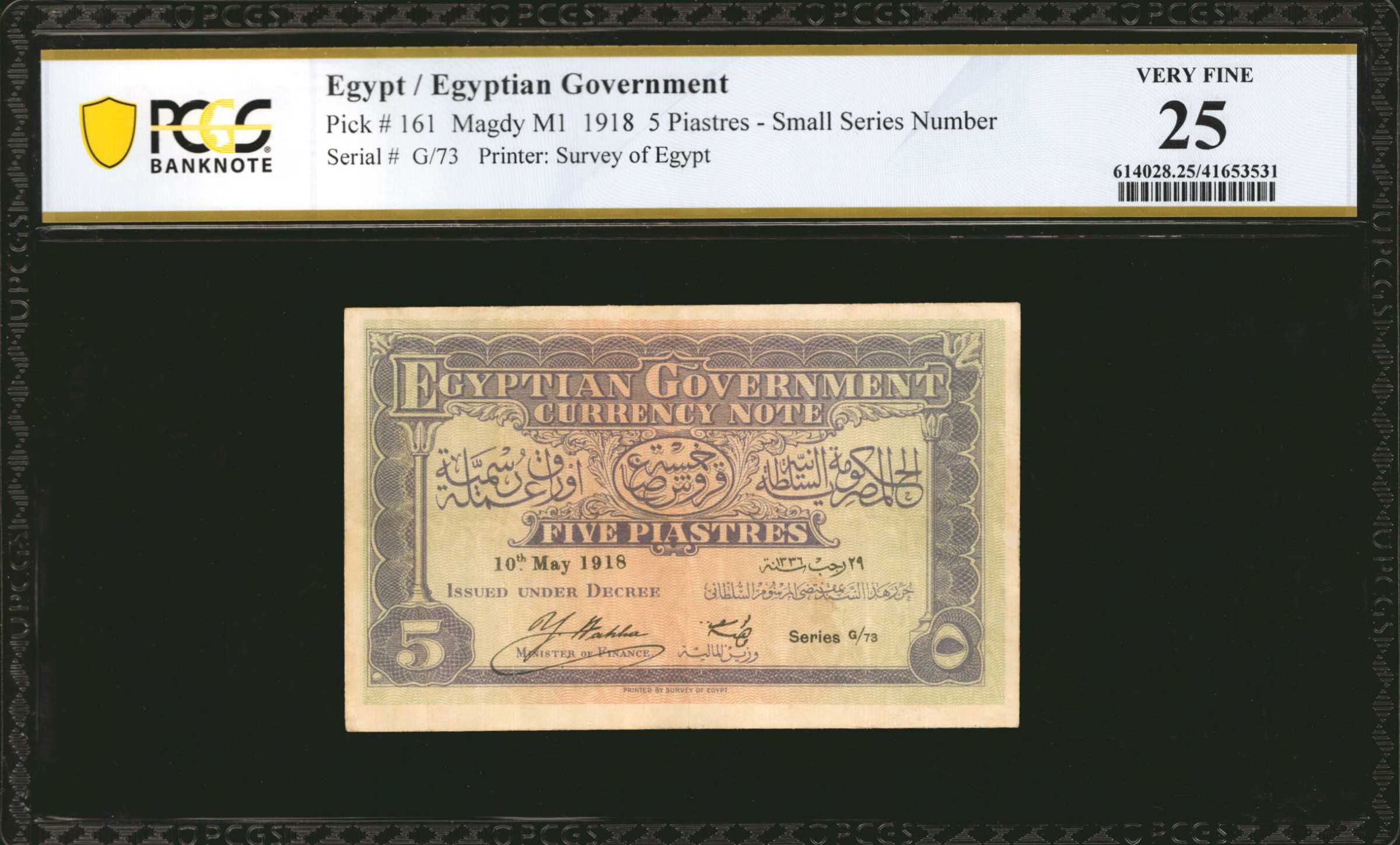 image for: Egypt  5 piastres (B203a1)