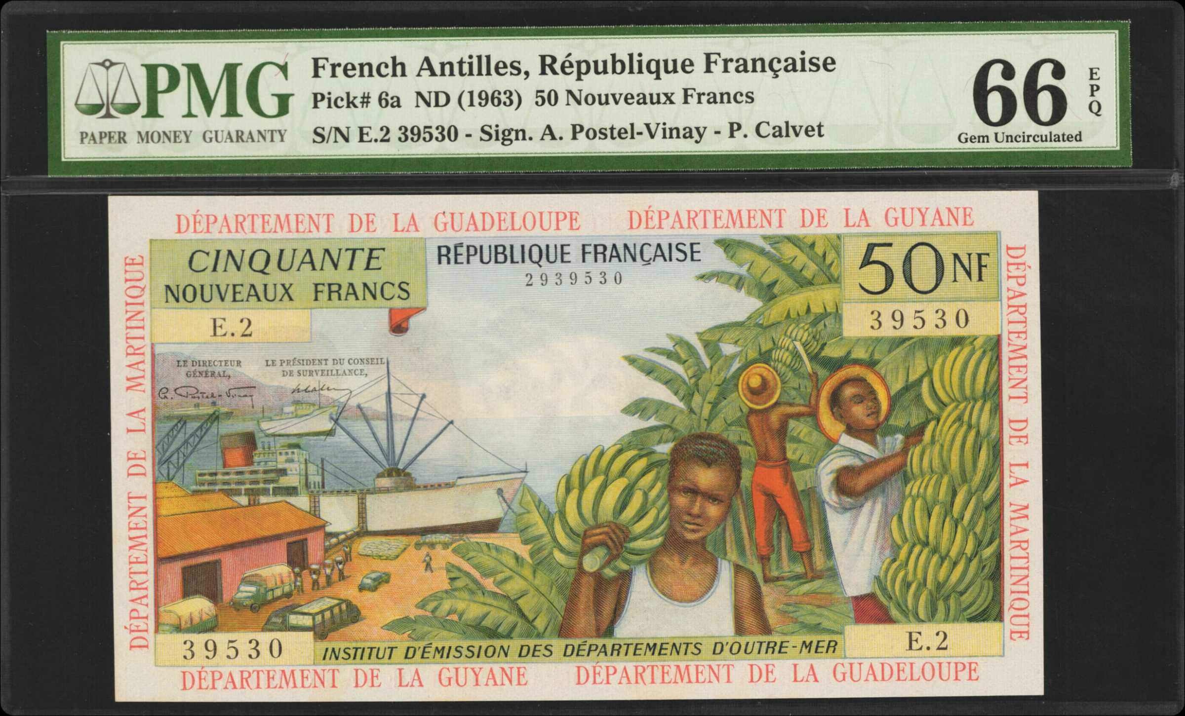 image for: French Antilles  50 nouveaux francs (B106a)