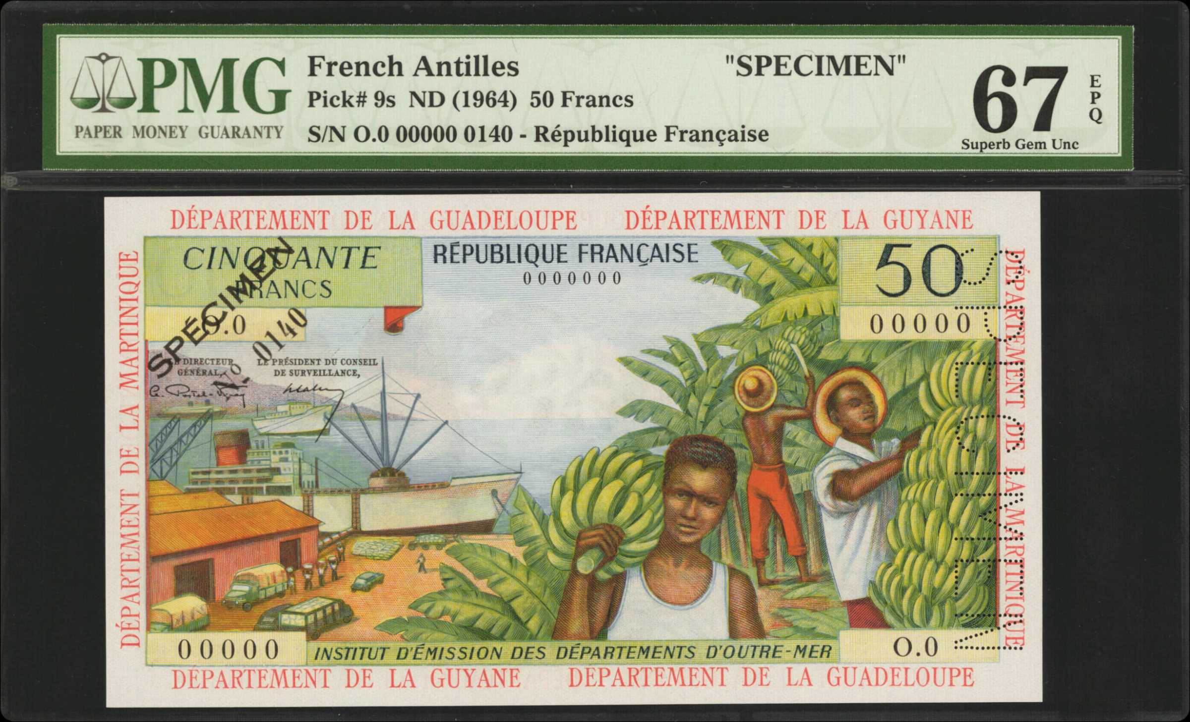 image for: French Antilles  50 francs (B109a)