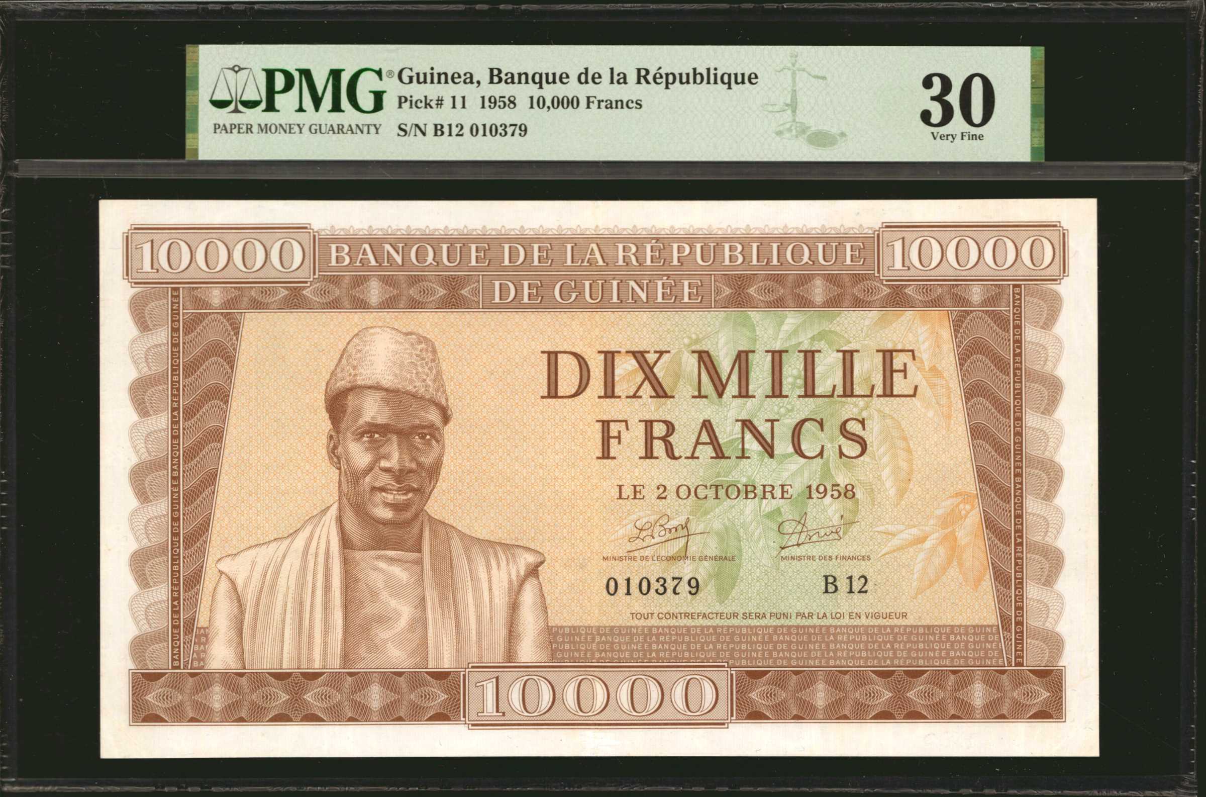 image for: Guinea  10,000 francs(B206as)
