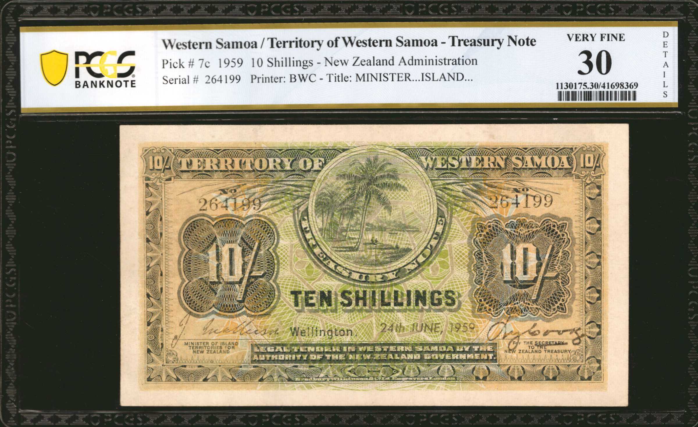 image for: Western Samoa  10 shillings(B201k)