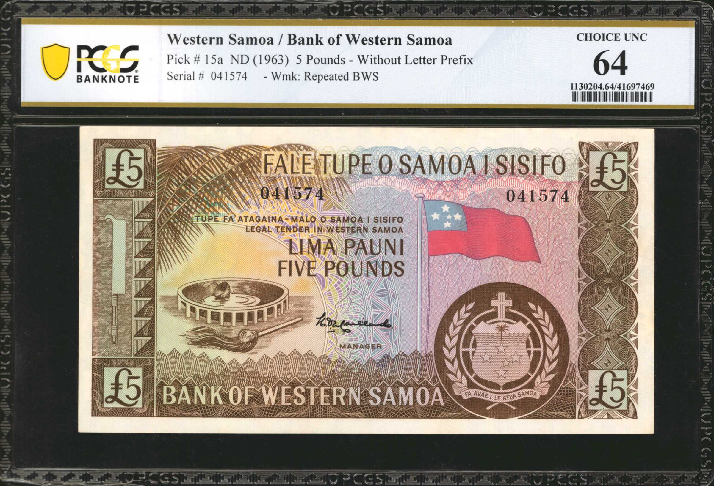 image for: Western Samoa  5 pounds(B306ap)
