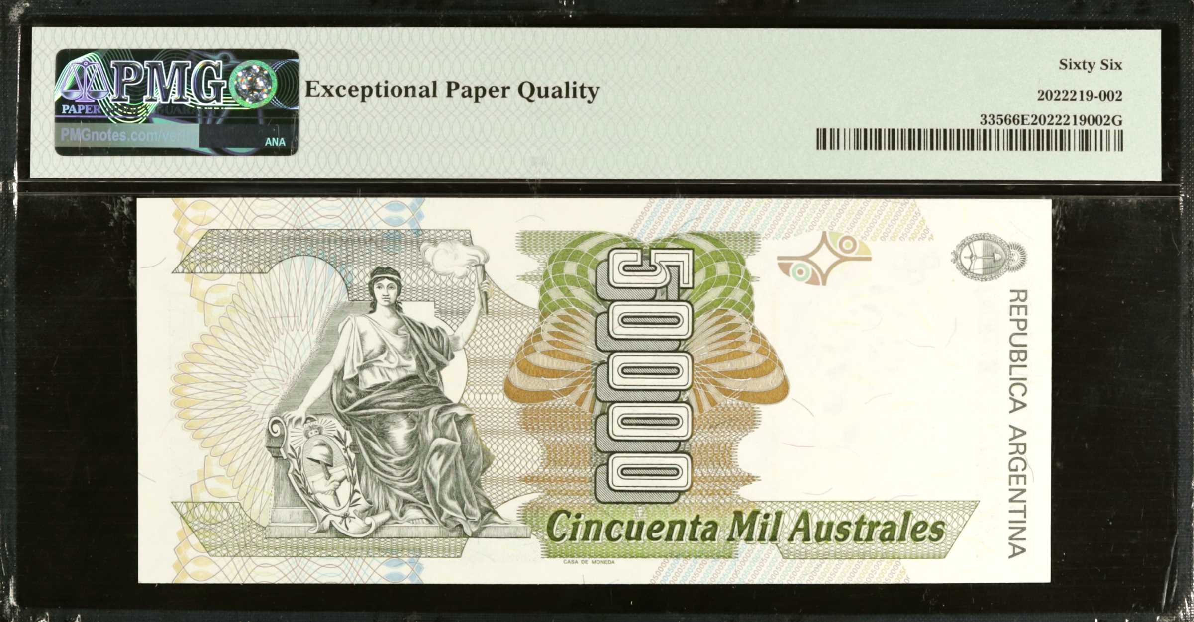image for: Argentina  50,000 australes (B388as)
