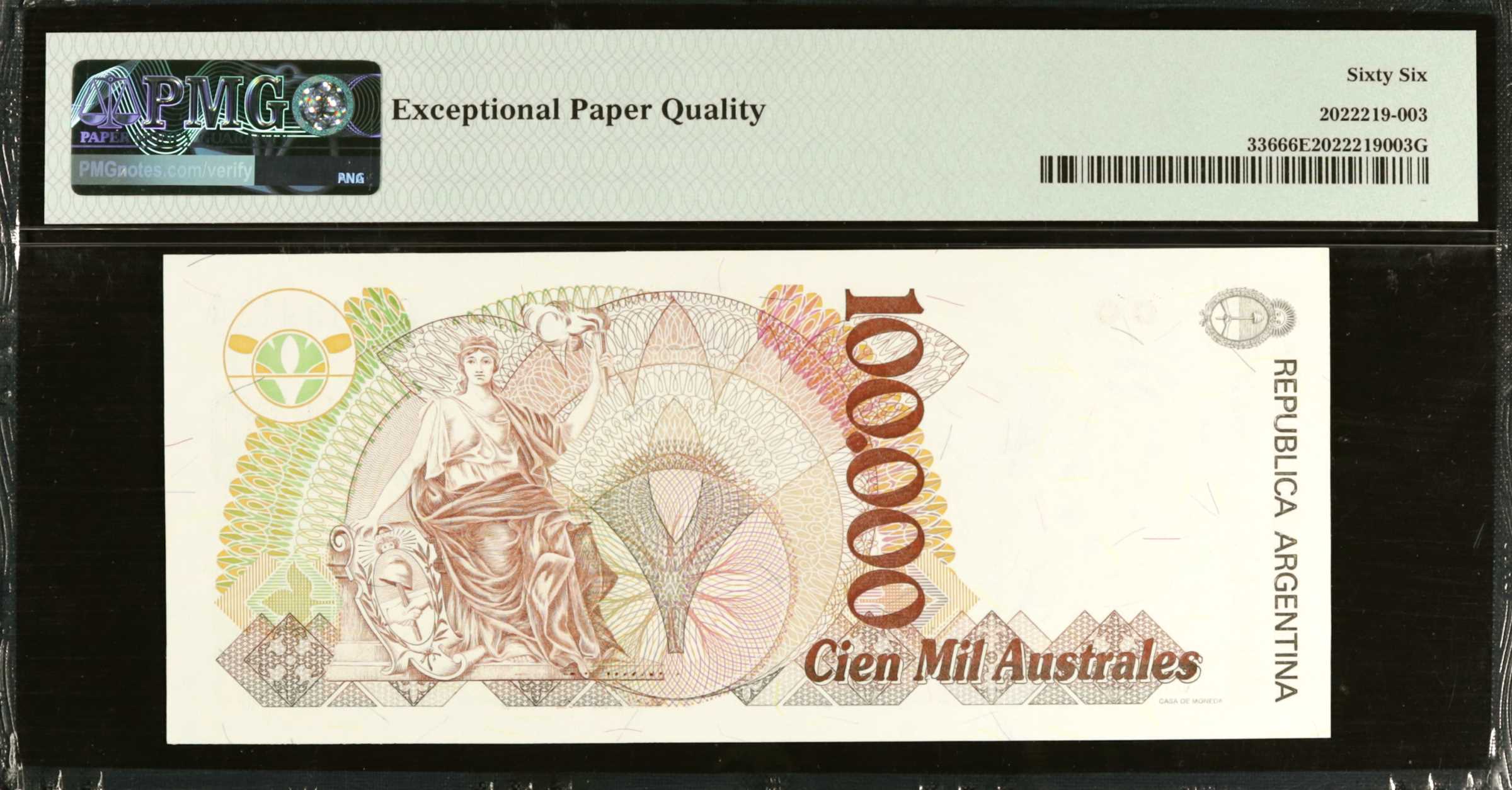 image for: Argentina  100,000 australes (B389a)