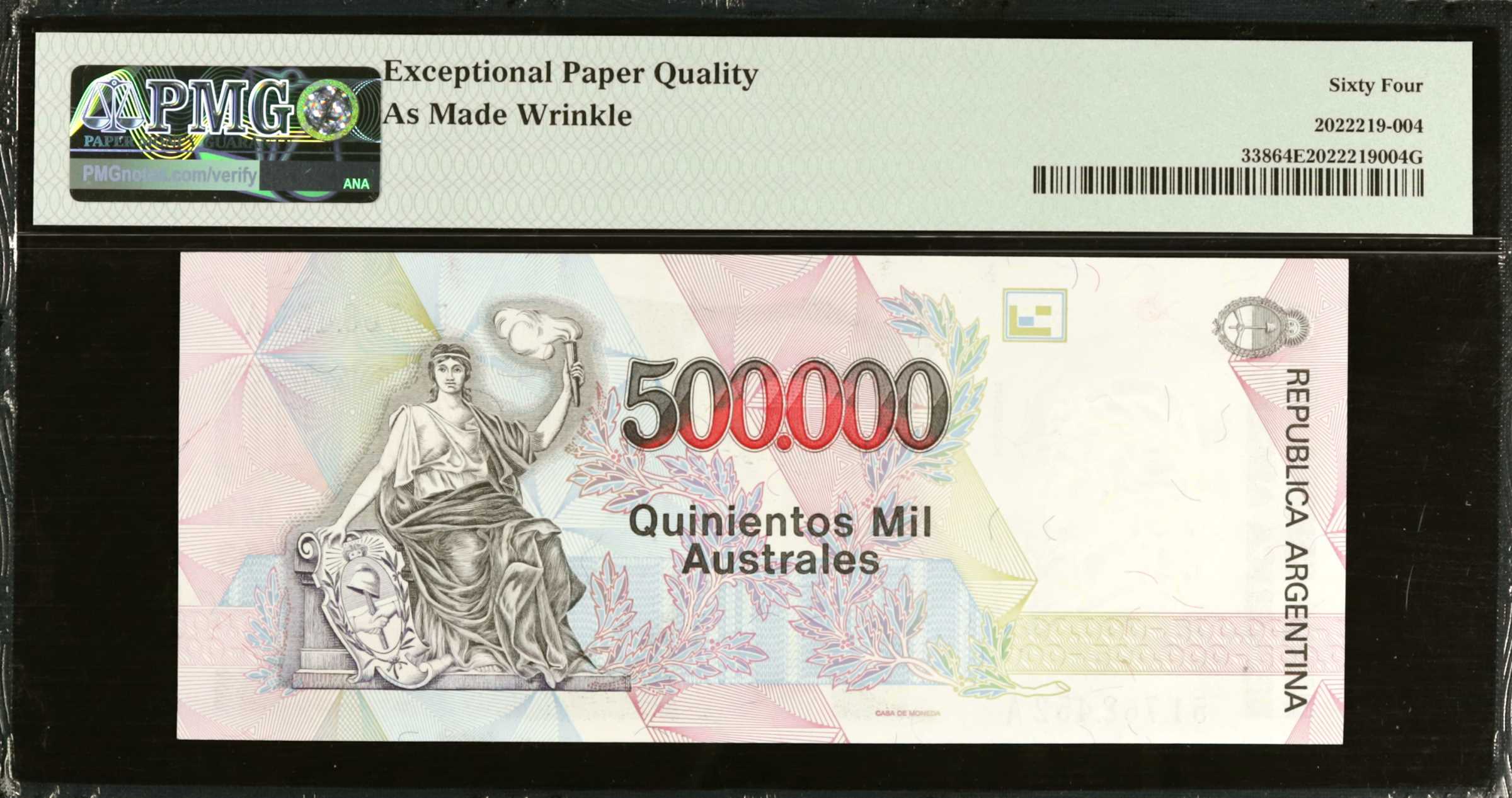 image for: Argentina  500,000 australes (B391s)