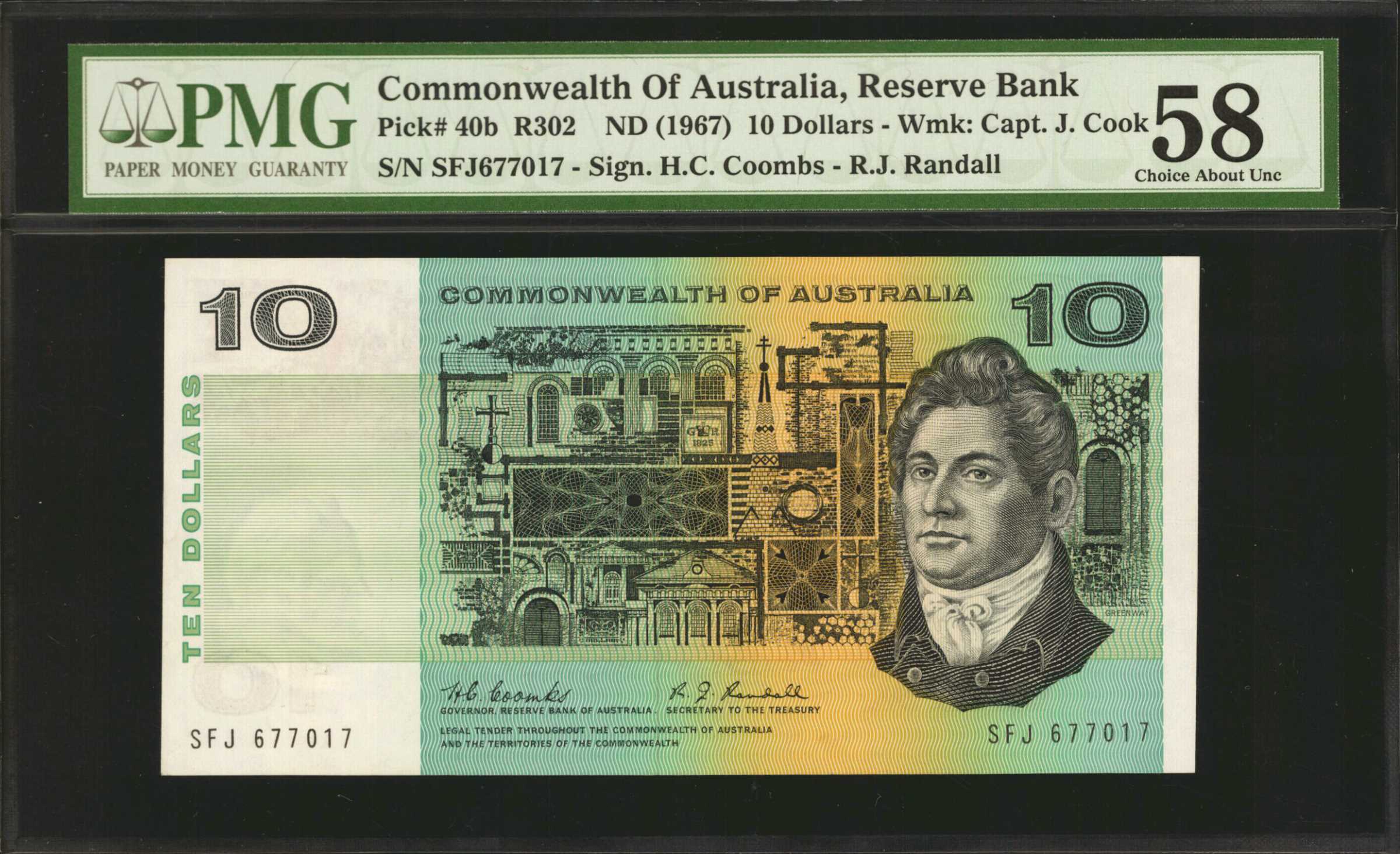 image for: Australia  10 dollars (B208a)