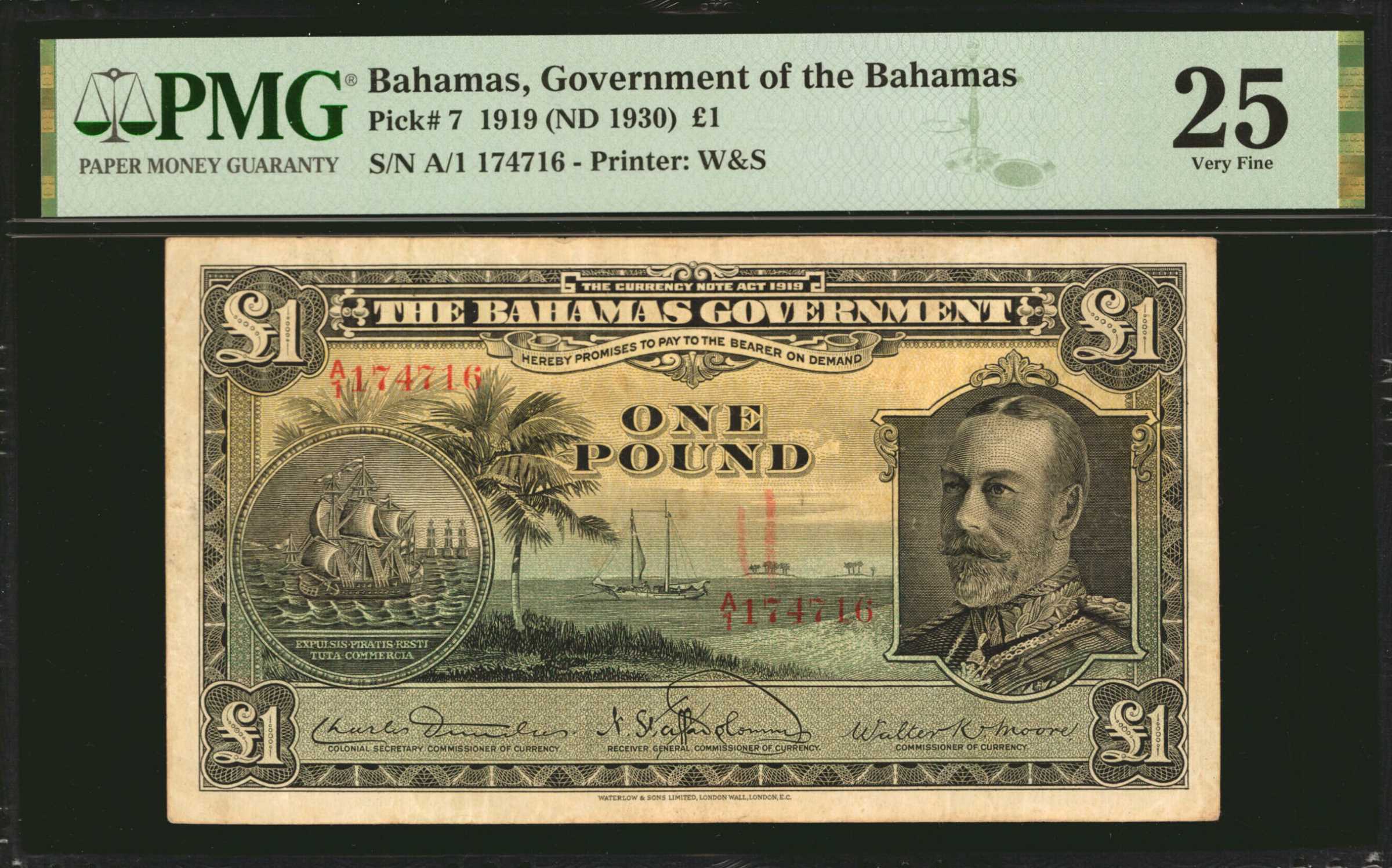 image for: Bahamas  1 pound(B107a)