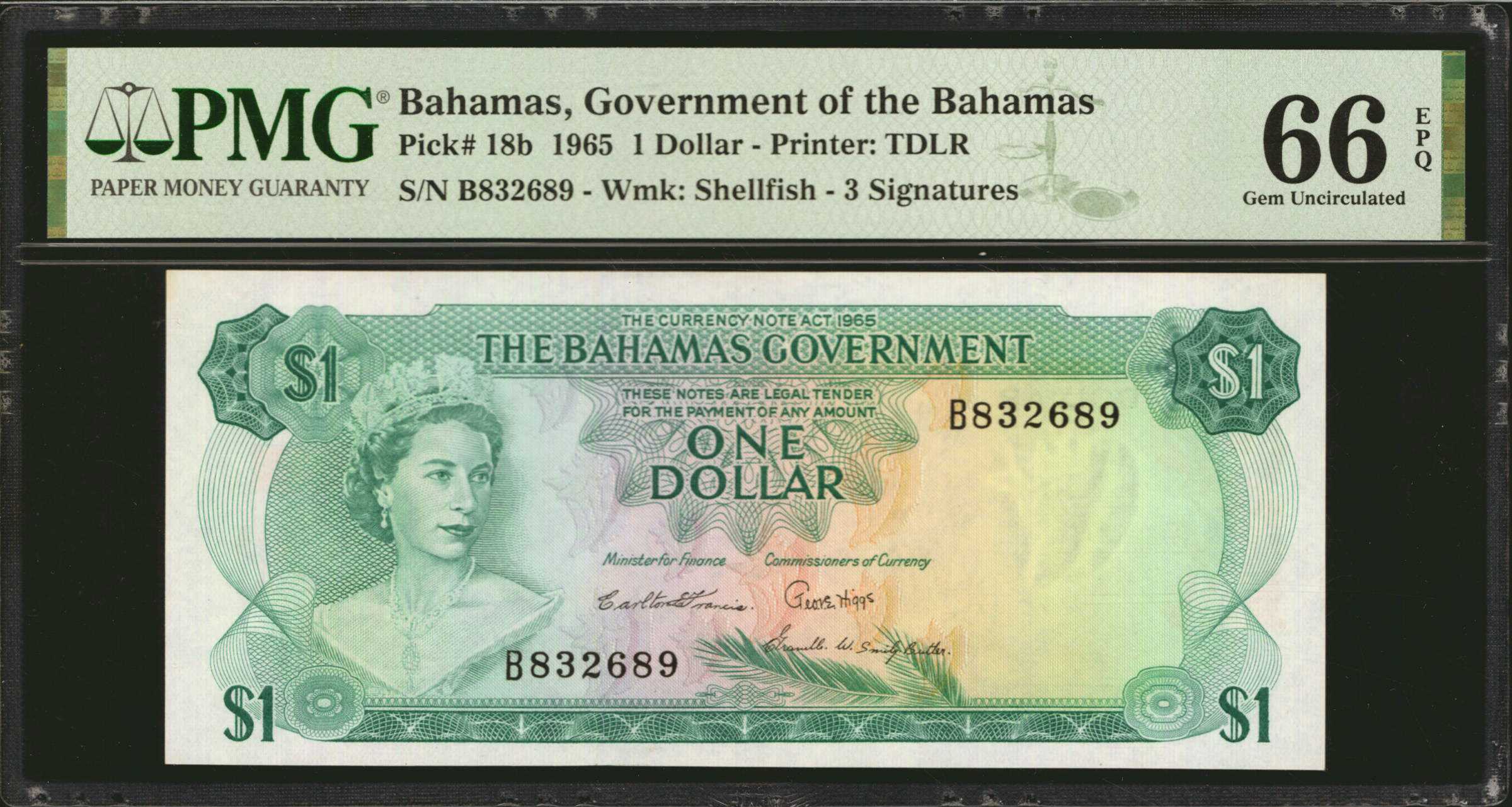 image for: Bahamas  1 dollar (B117z)