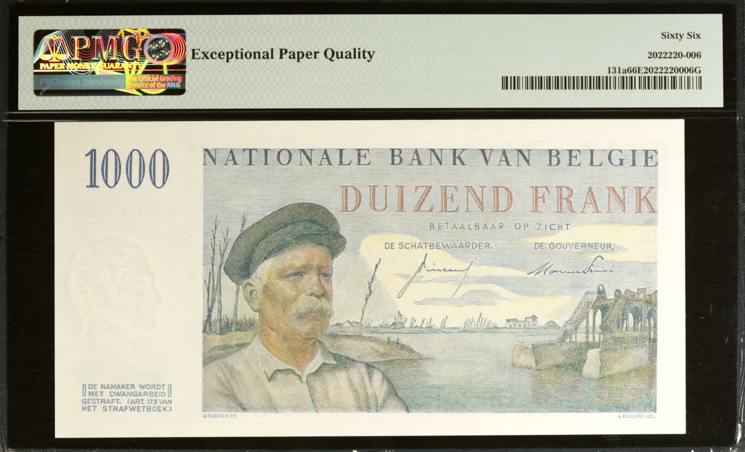 image for: Belgium  1,000 francs (B580as2)