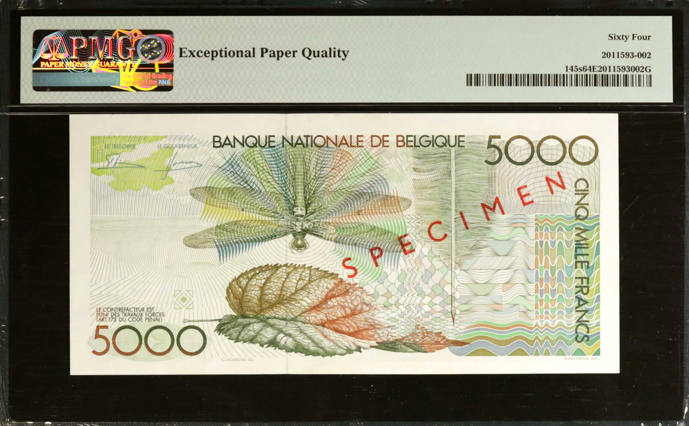 image for: Belgium  5,000 francs (B588as)