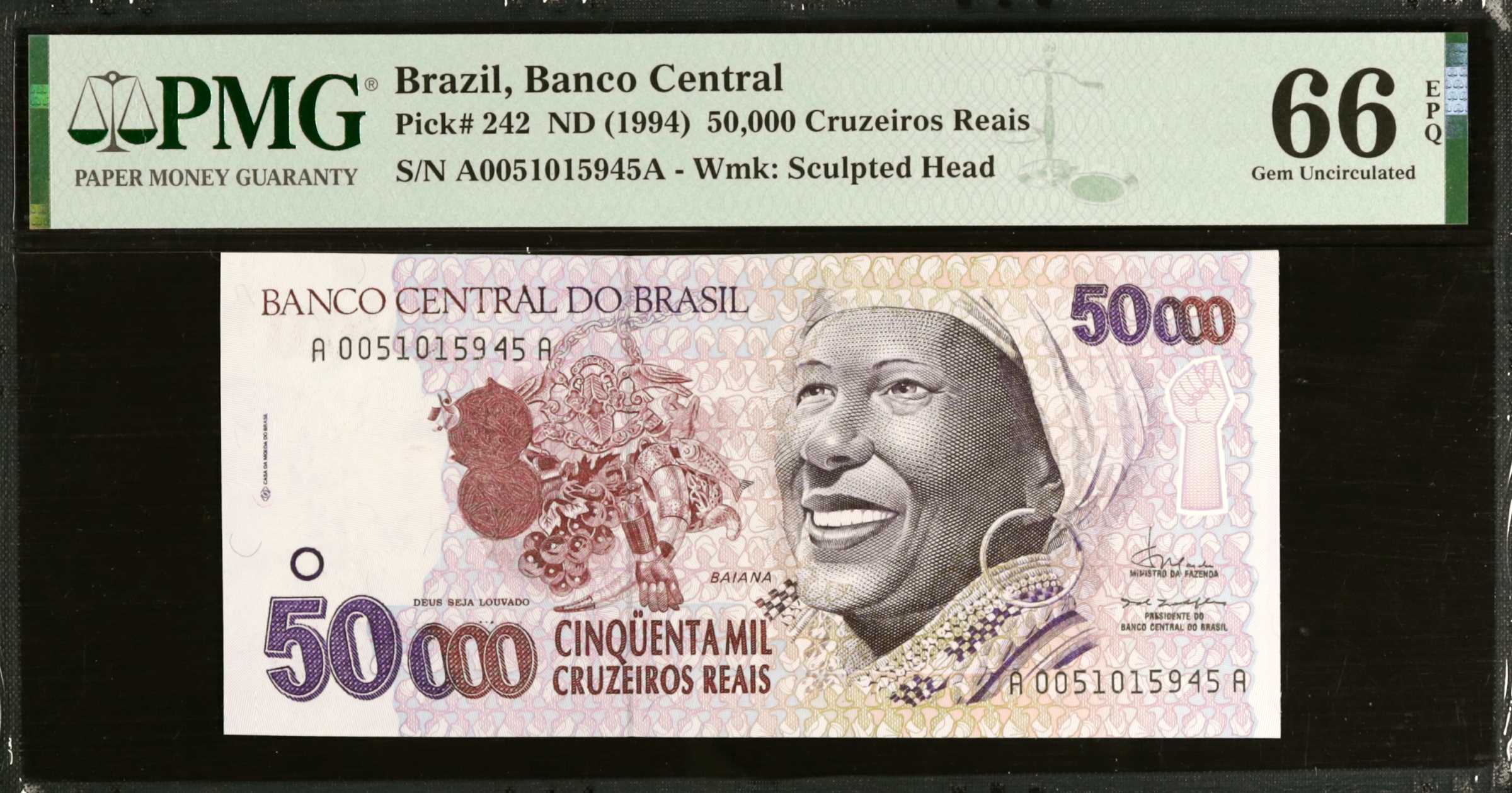 image for: Brazil  50,000 cruzeiros reais (B864a)