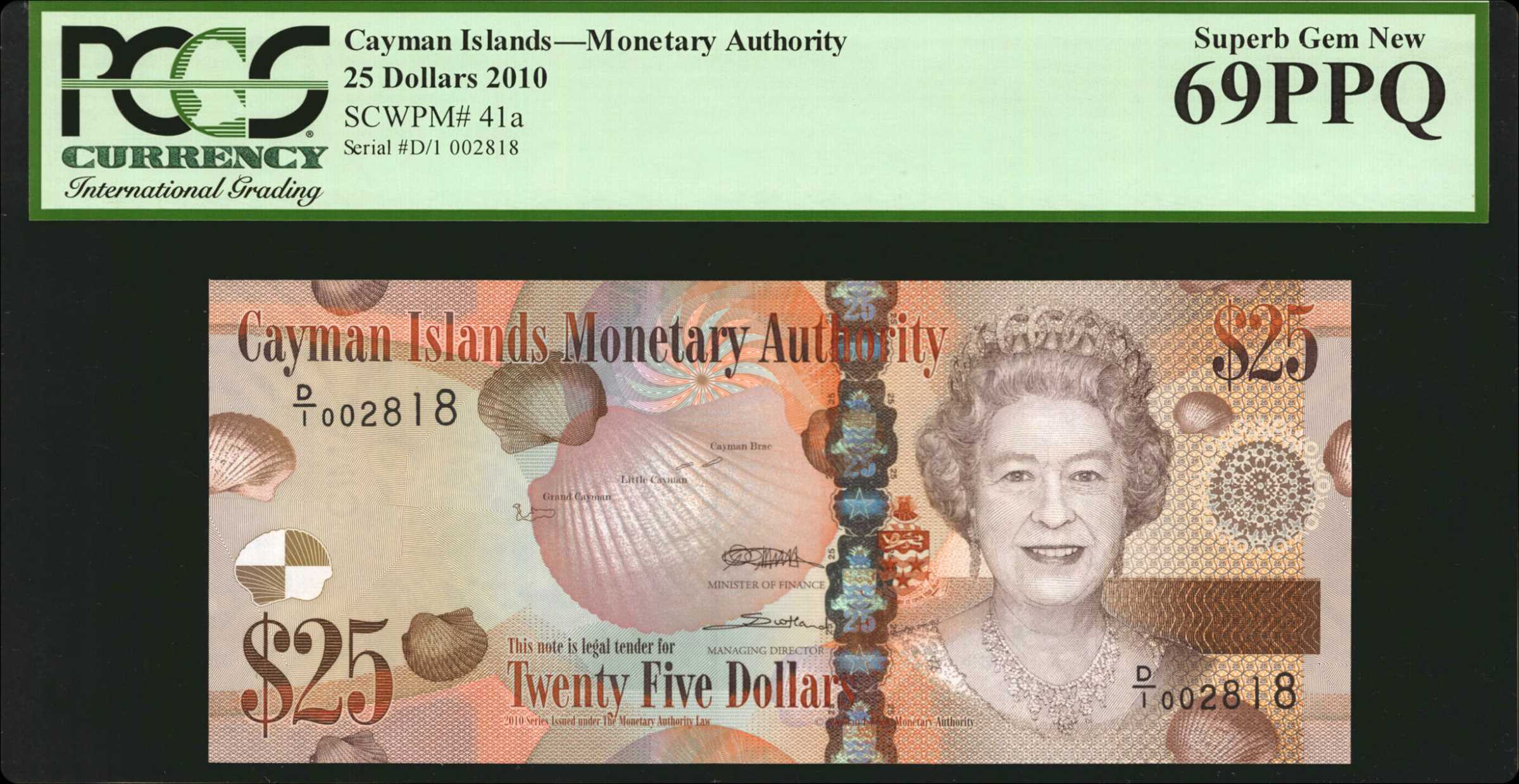 image for: Cayman Islands  25 dollars (B221a)