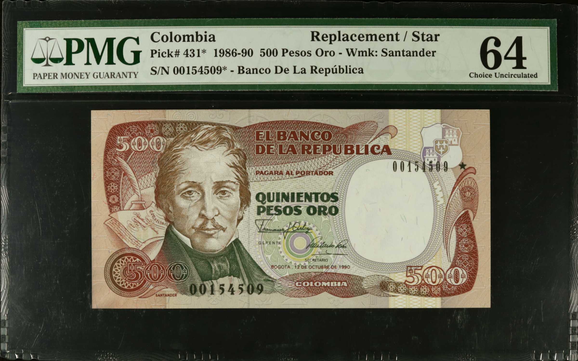 image for: Colombia  500 pesos oro(B968f)