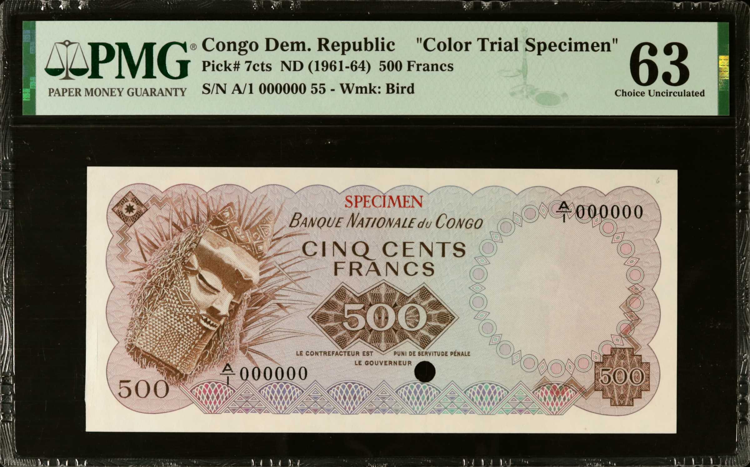 image for: Congo Democratic Republic  500 francs(B204as)