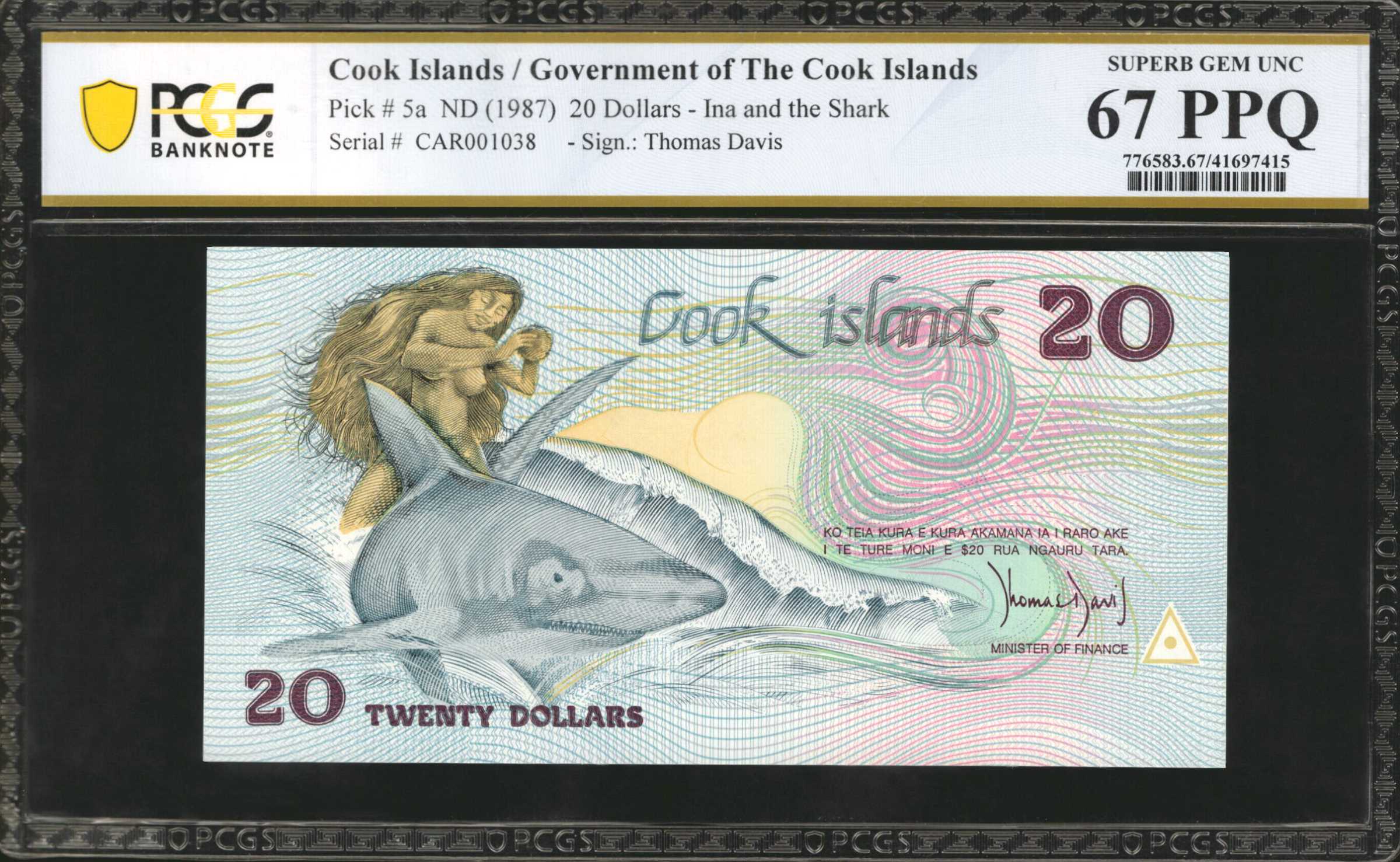 image for: Cook Islands  20 dollars (B105as)
