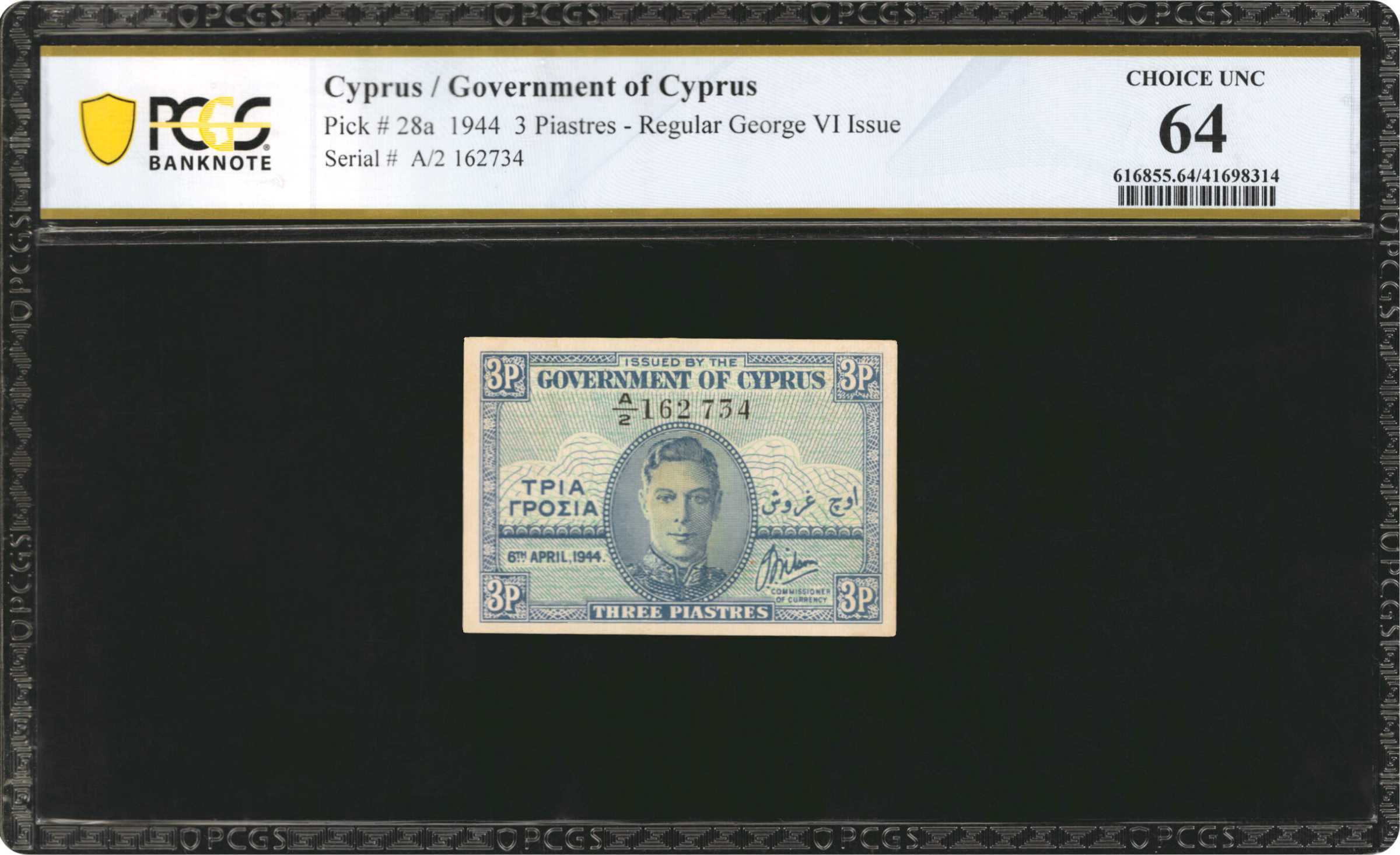 image for: Cyprus  3 piastres (B128c)