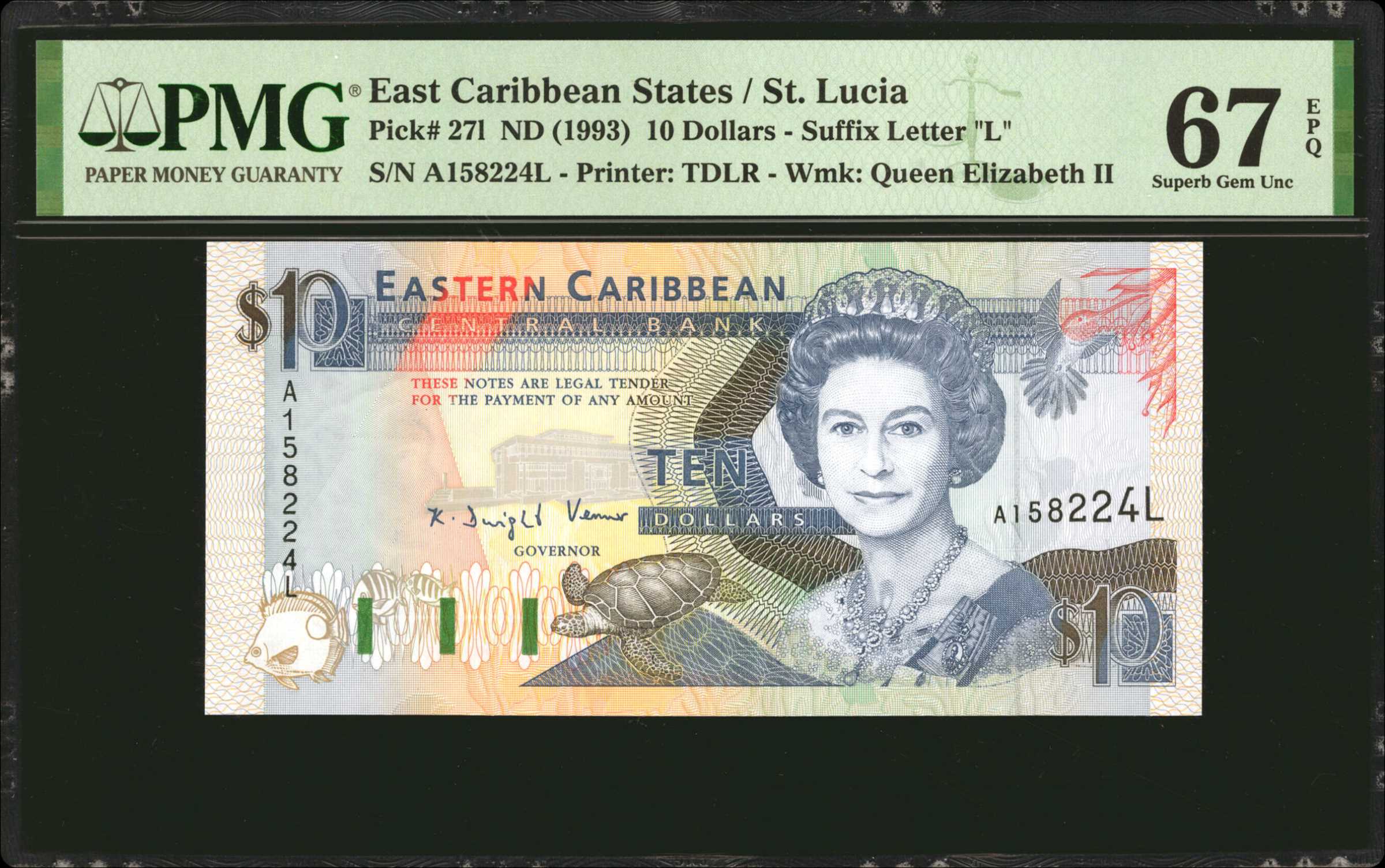 image for: East Caribbean States  10 dollars (B211g)