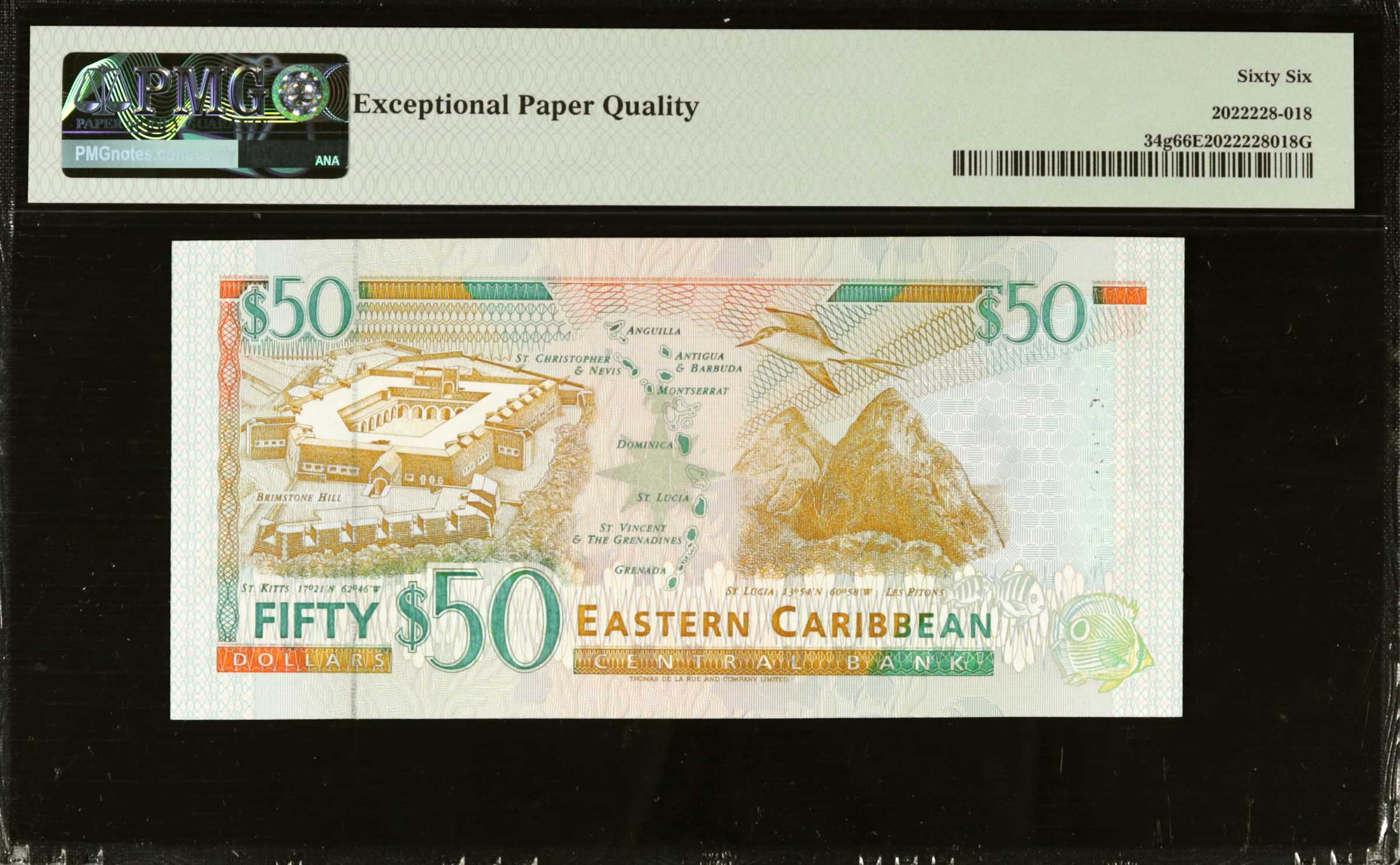 image for: East Caribbean States  50 dollars (B218a)