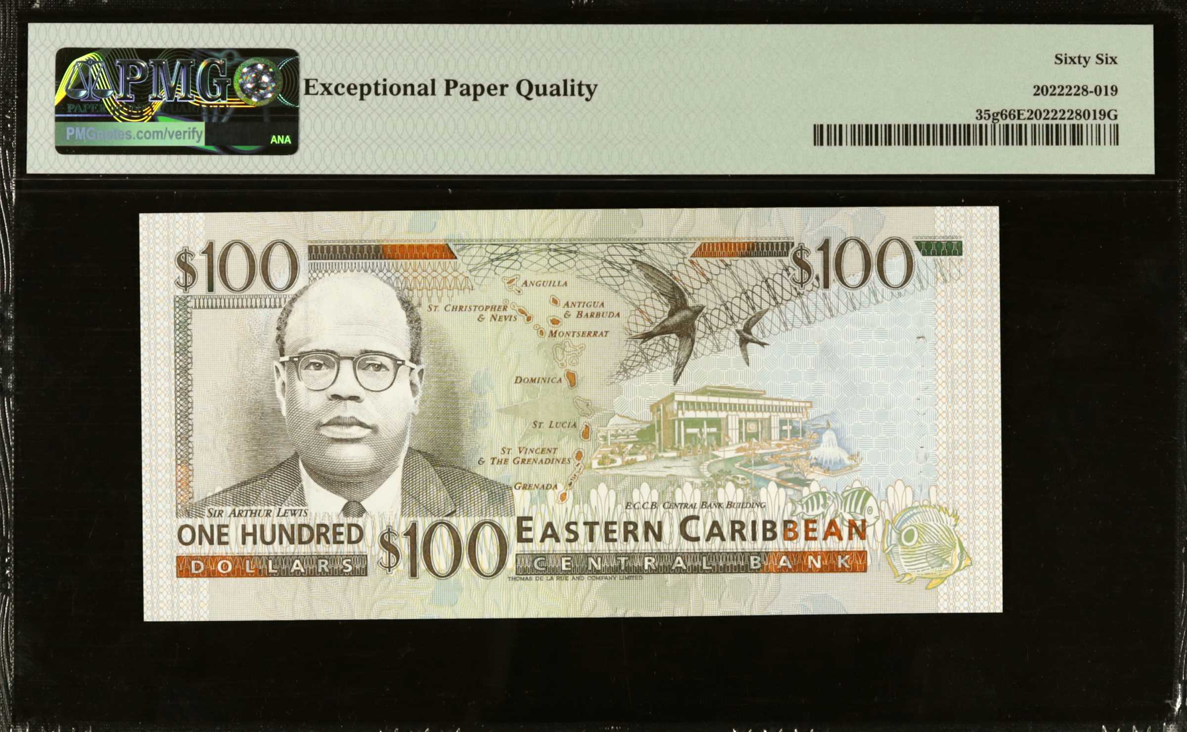 image for: East Caribbean States  100 dollars (B219z)
