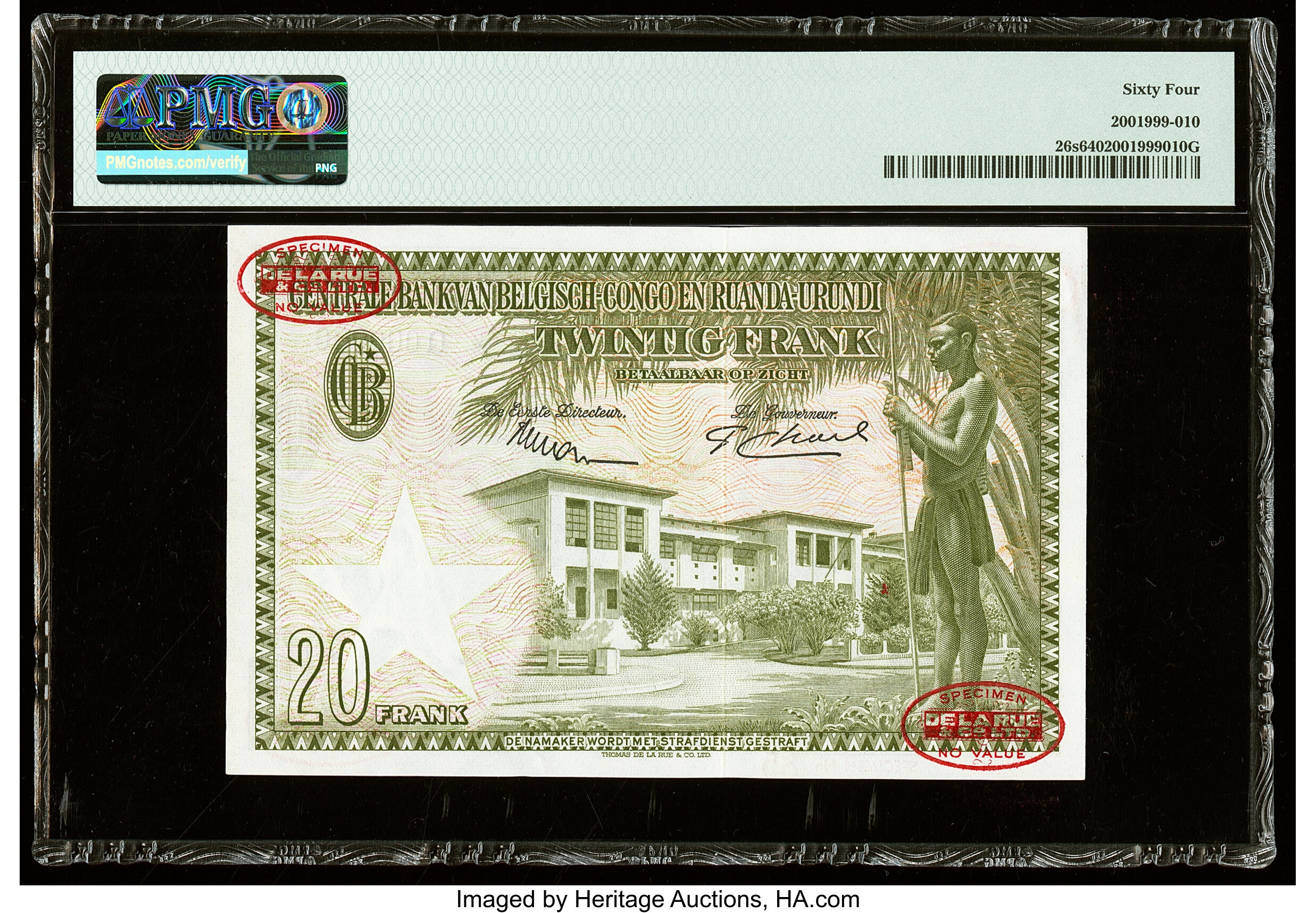 image for: Belgian Congo  20 francs(B306b)