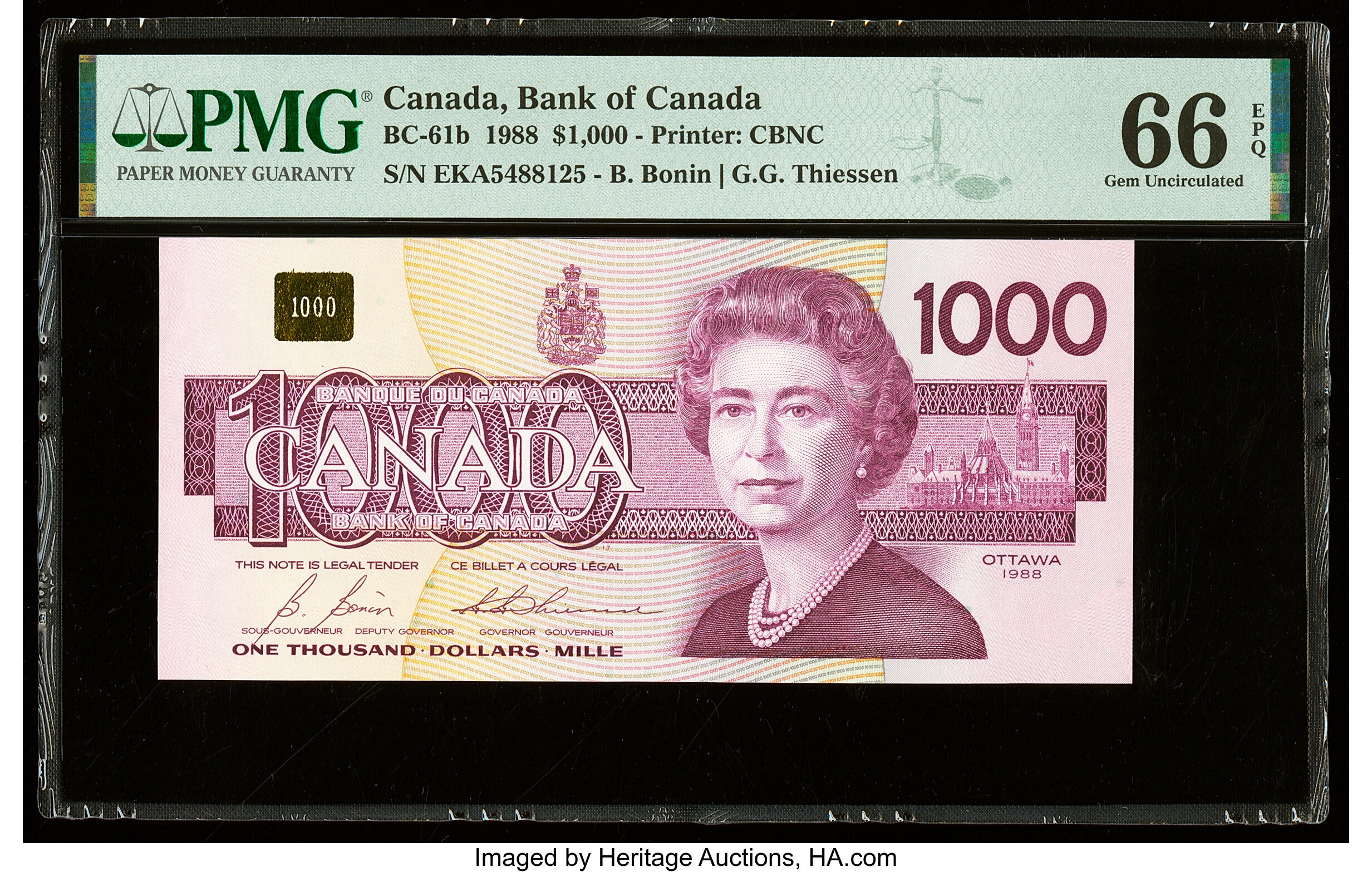 image for: Canada  1,000 dollars (B363b)