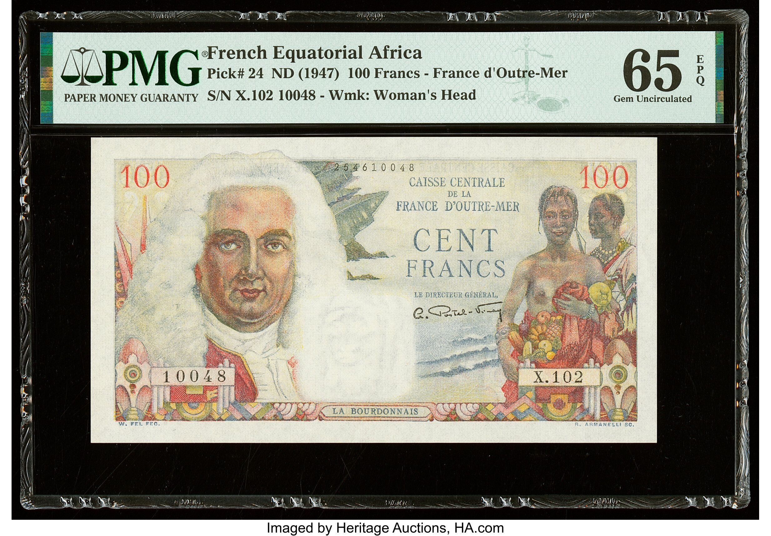 image for: French Equatorial Africa  100 francs(B410a)
