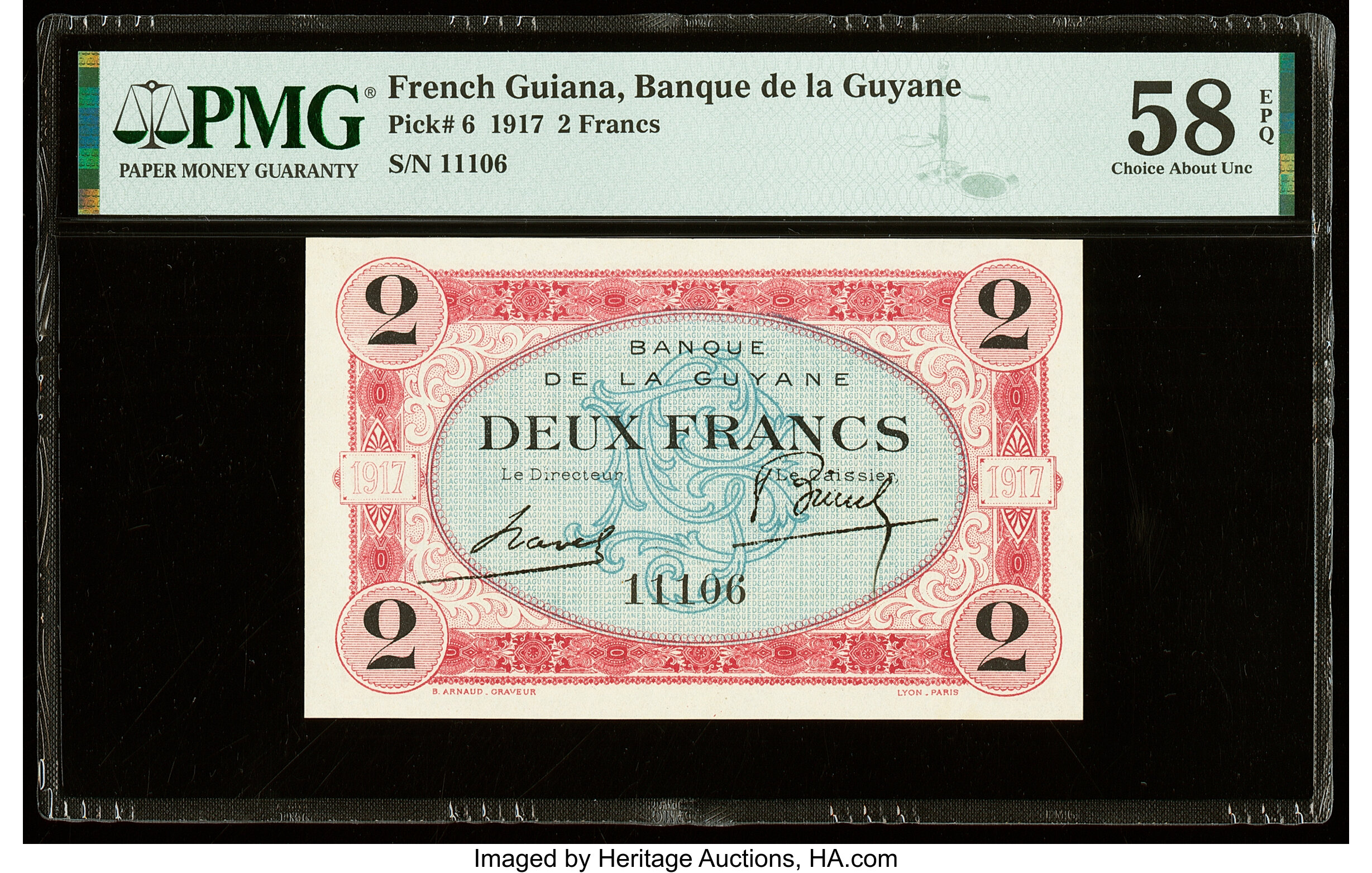 image for: French Guiana  2 francs(B208s2)