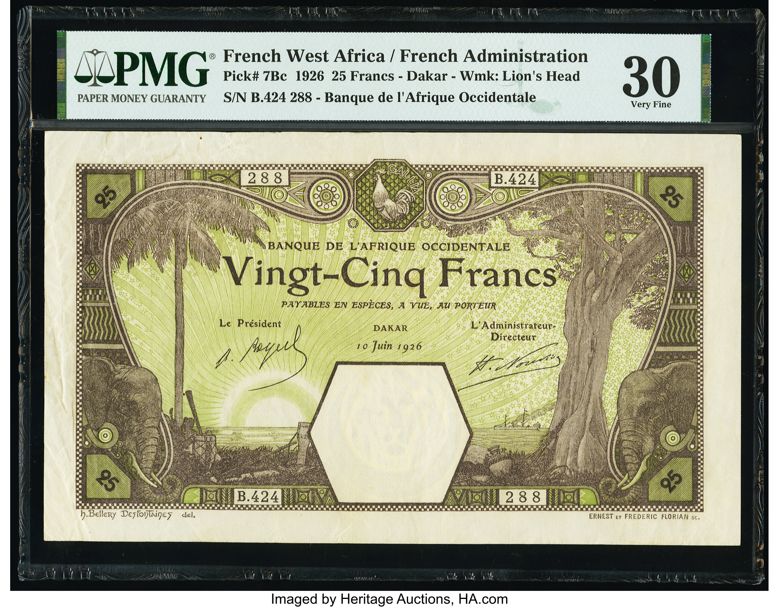 image for: French West Africa  25 francs (B102Sa)