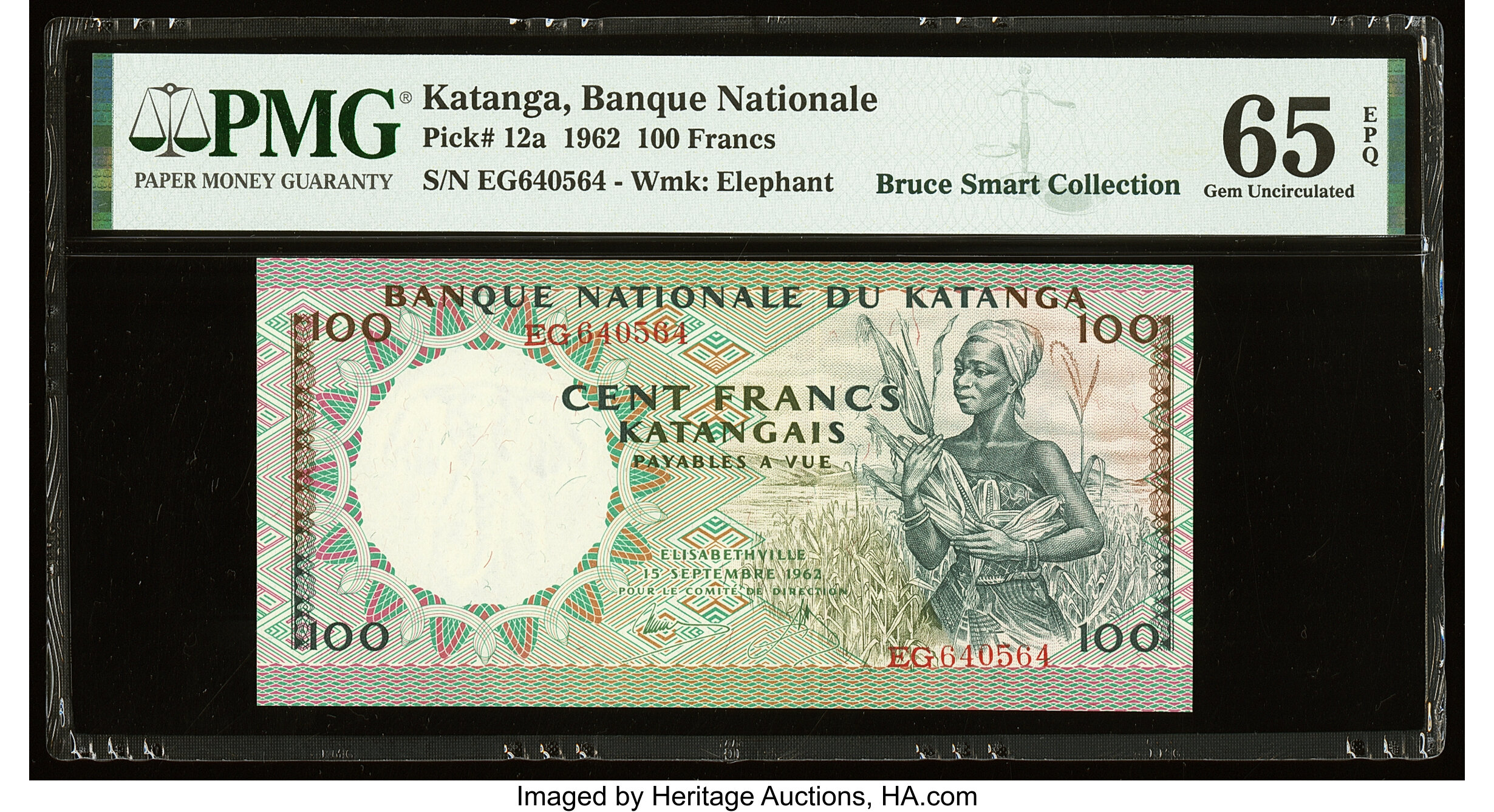 image for: Katanga  100 francs(B209as)