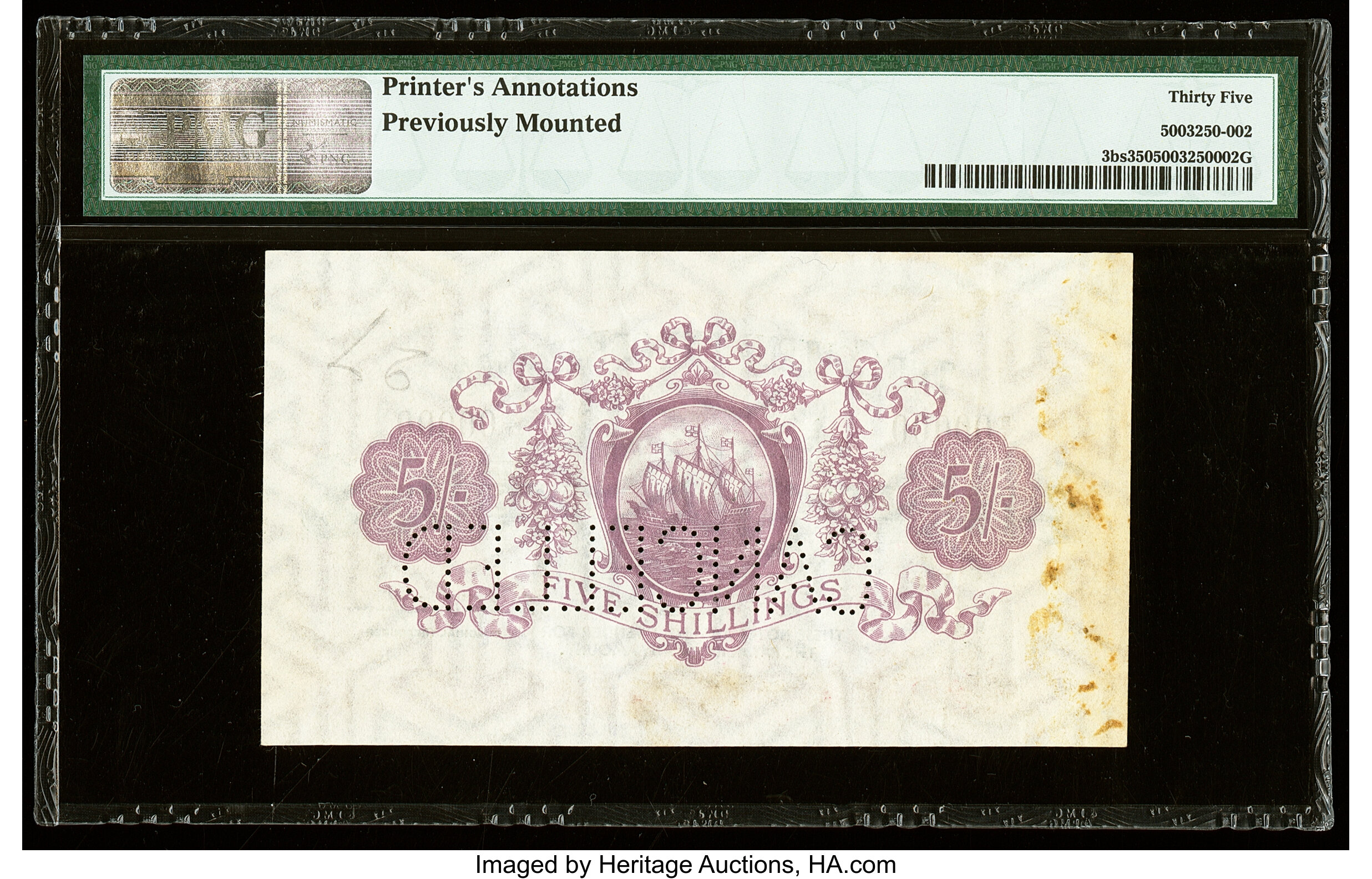 image for: Bermuda  5 shillings(B103b)