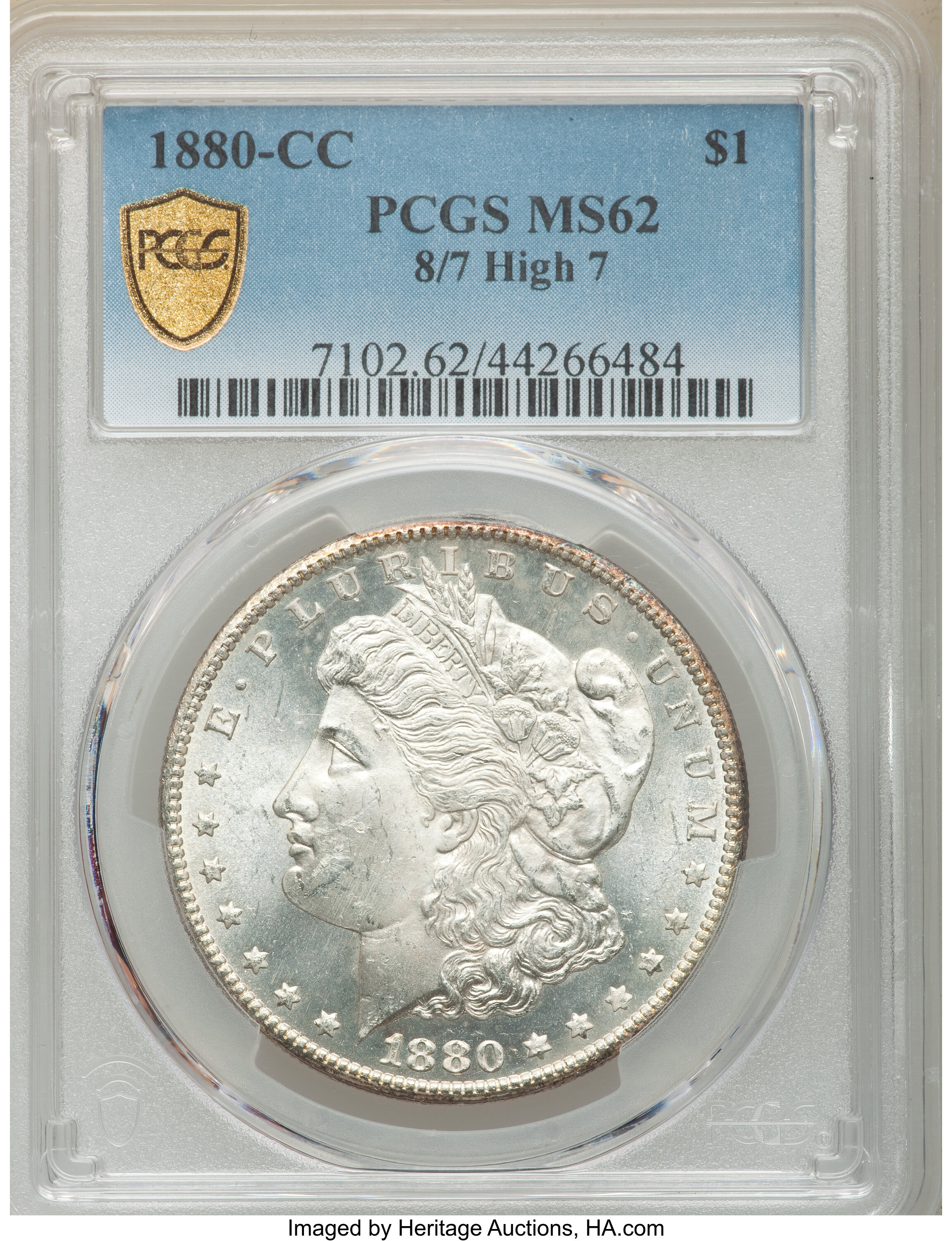 1880-CC $1  8/High 7 MS62 thumbnail 5