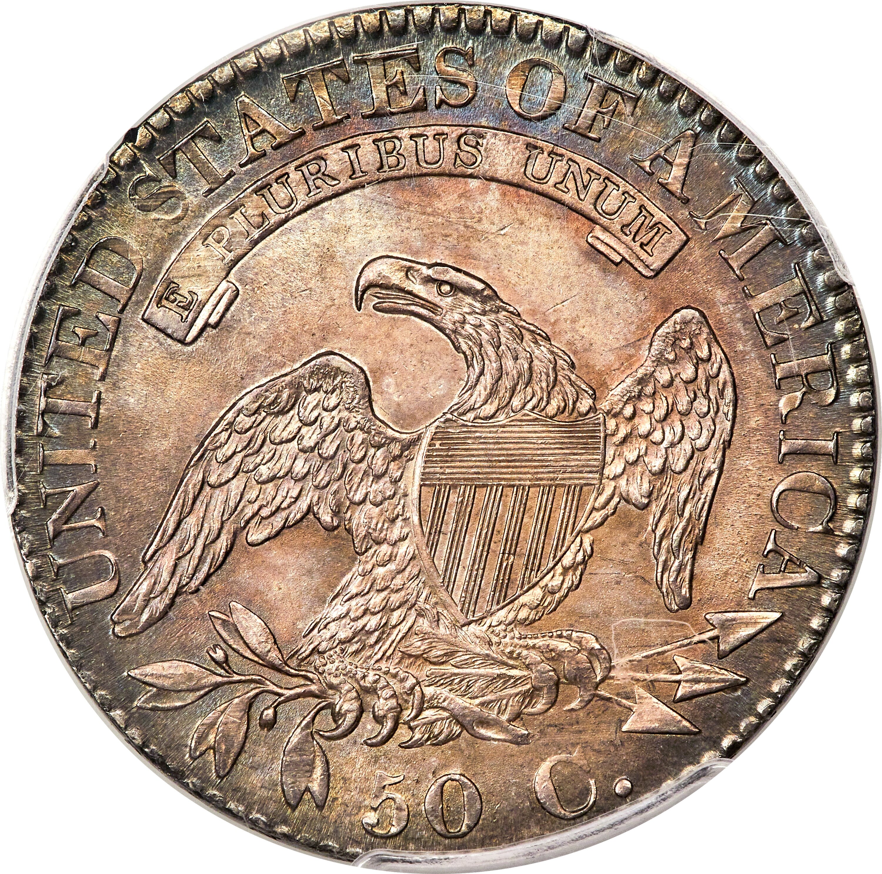 image for: 1824 50C Over Various Dates, O-103, R.1, MS63 PCGS....