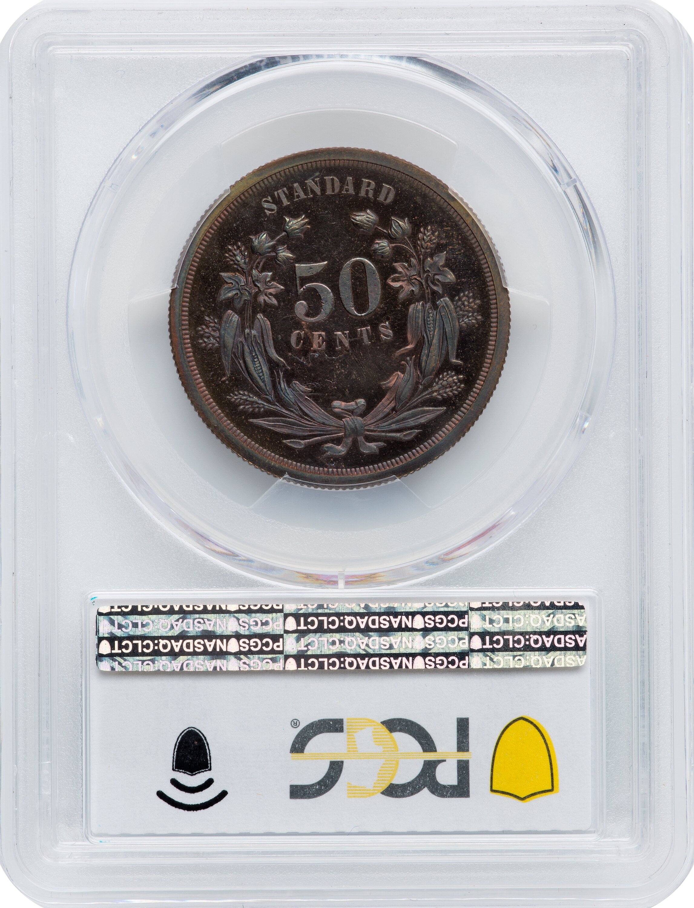image for: 1870 50C Standard Silver Half Dollar, Judd-929, Pollock-1034, R.7, PR64+ Red and Brown PCGS. CAC....