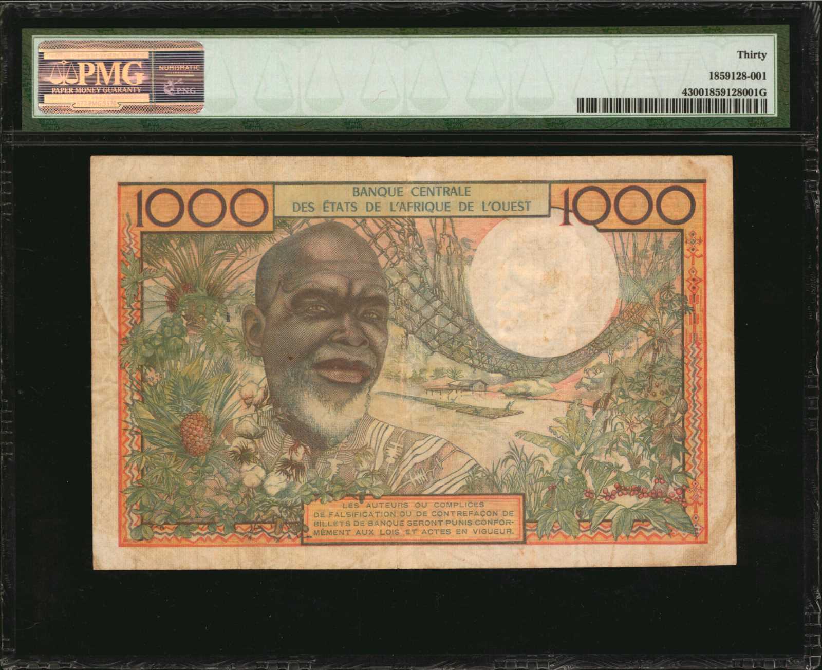 image for: West African States  1,000 francs (B104as2)