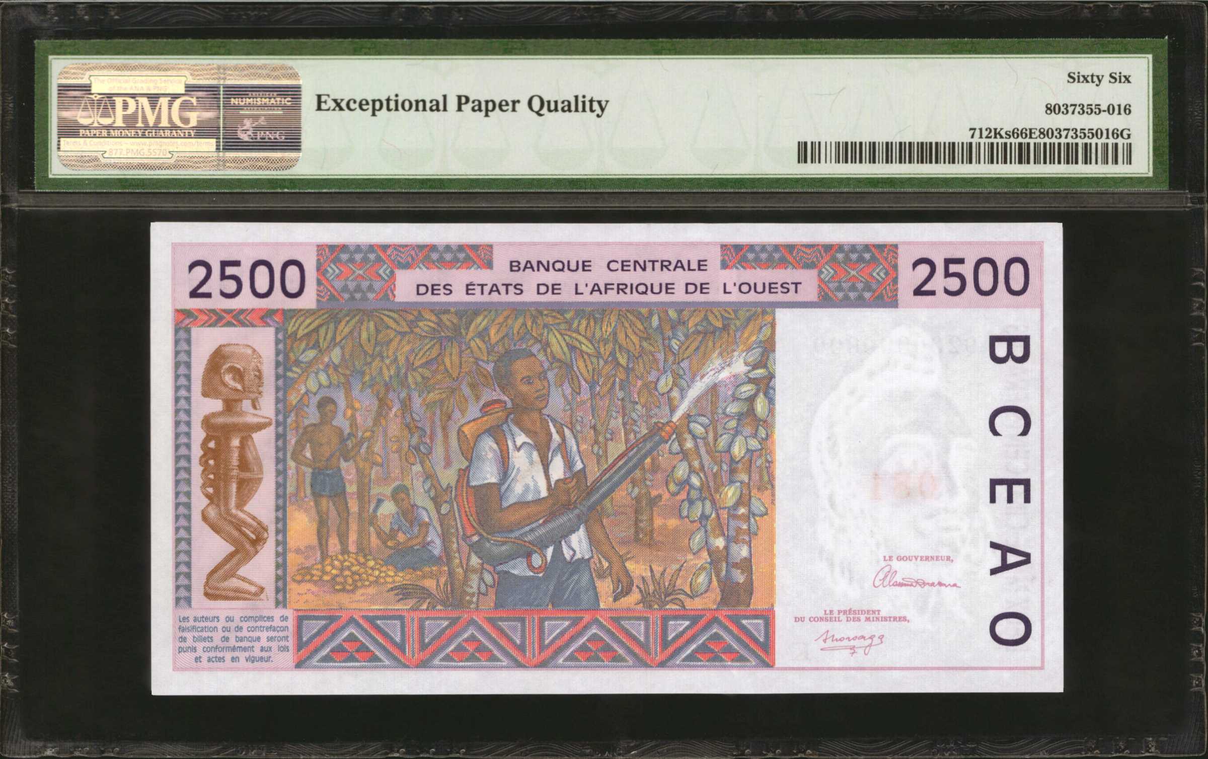 image for: West African States  2,500 francs (B117Kas)