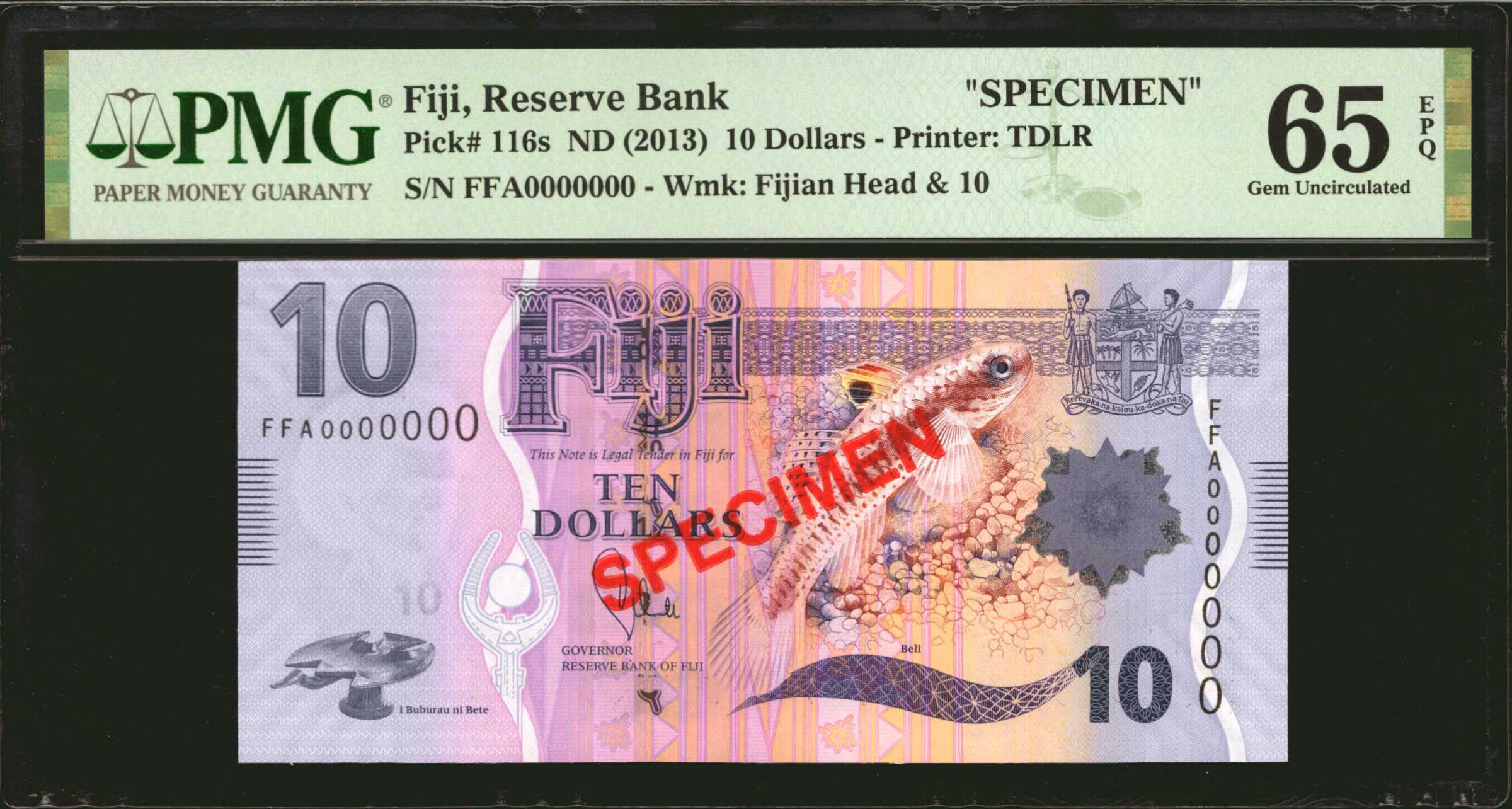 image for: Fiji  10 dollars (B522as)