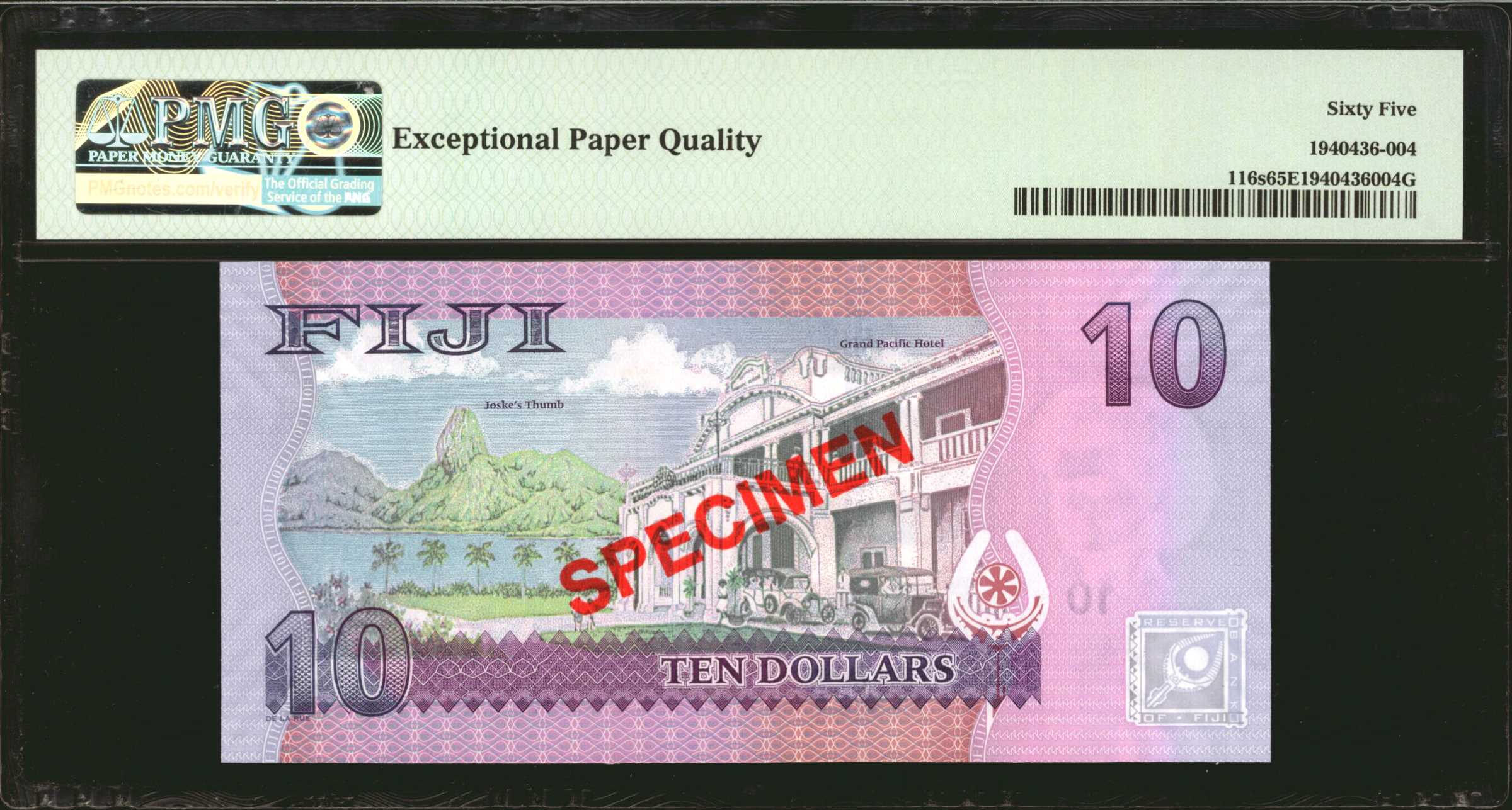 image for: Fiji  10 dollars (B522a)