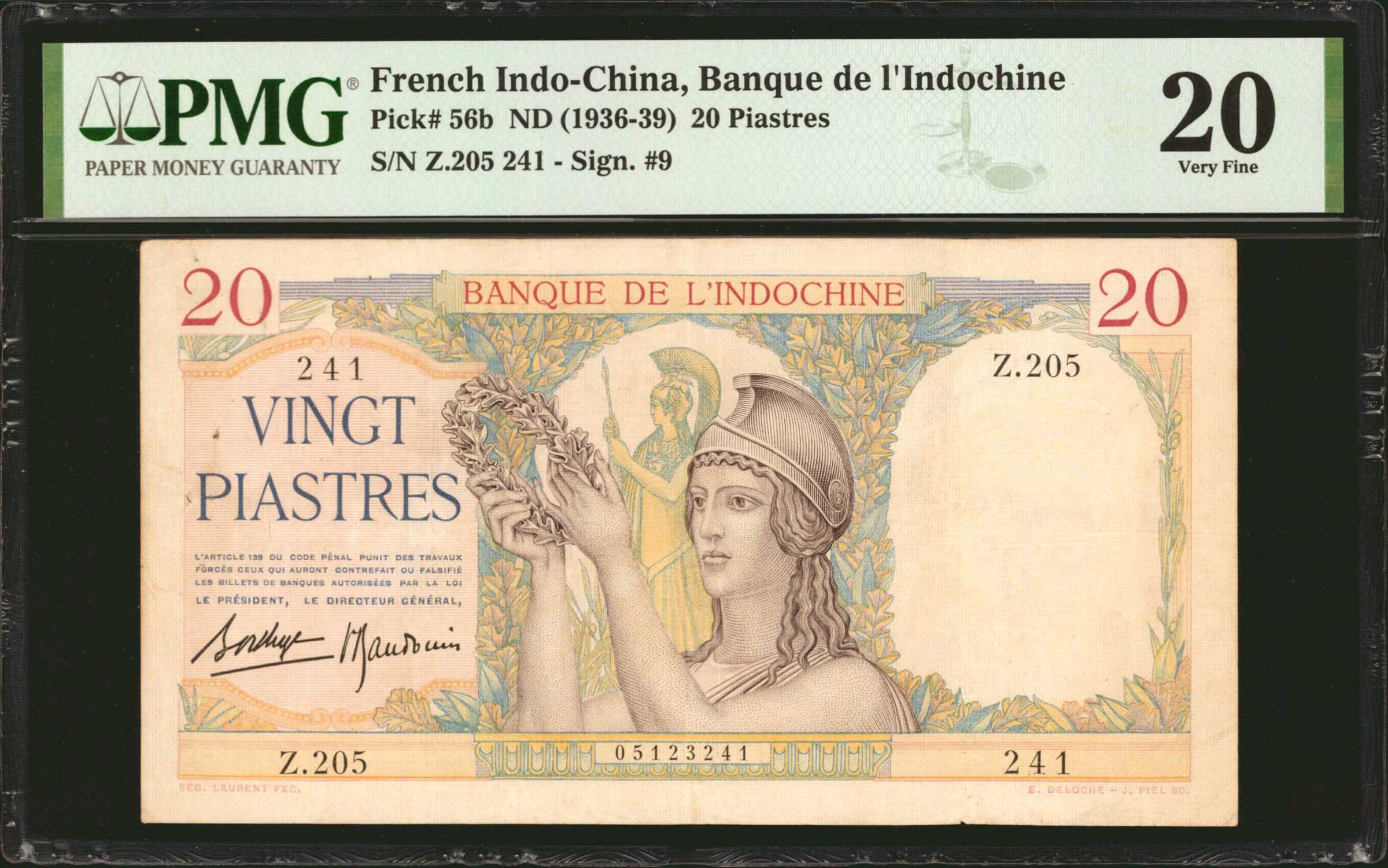 image for: French Indo-China  5 piastres(B142d)