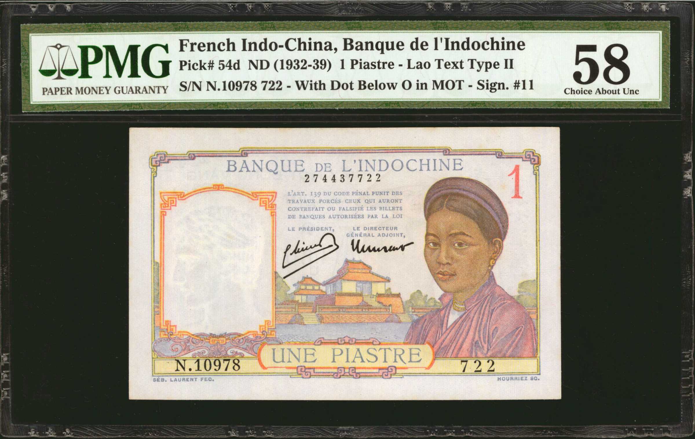 image for: French Indo-China  20 piastres(B143bp)
