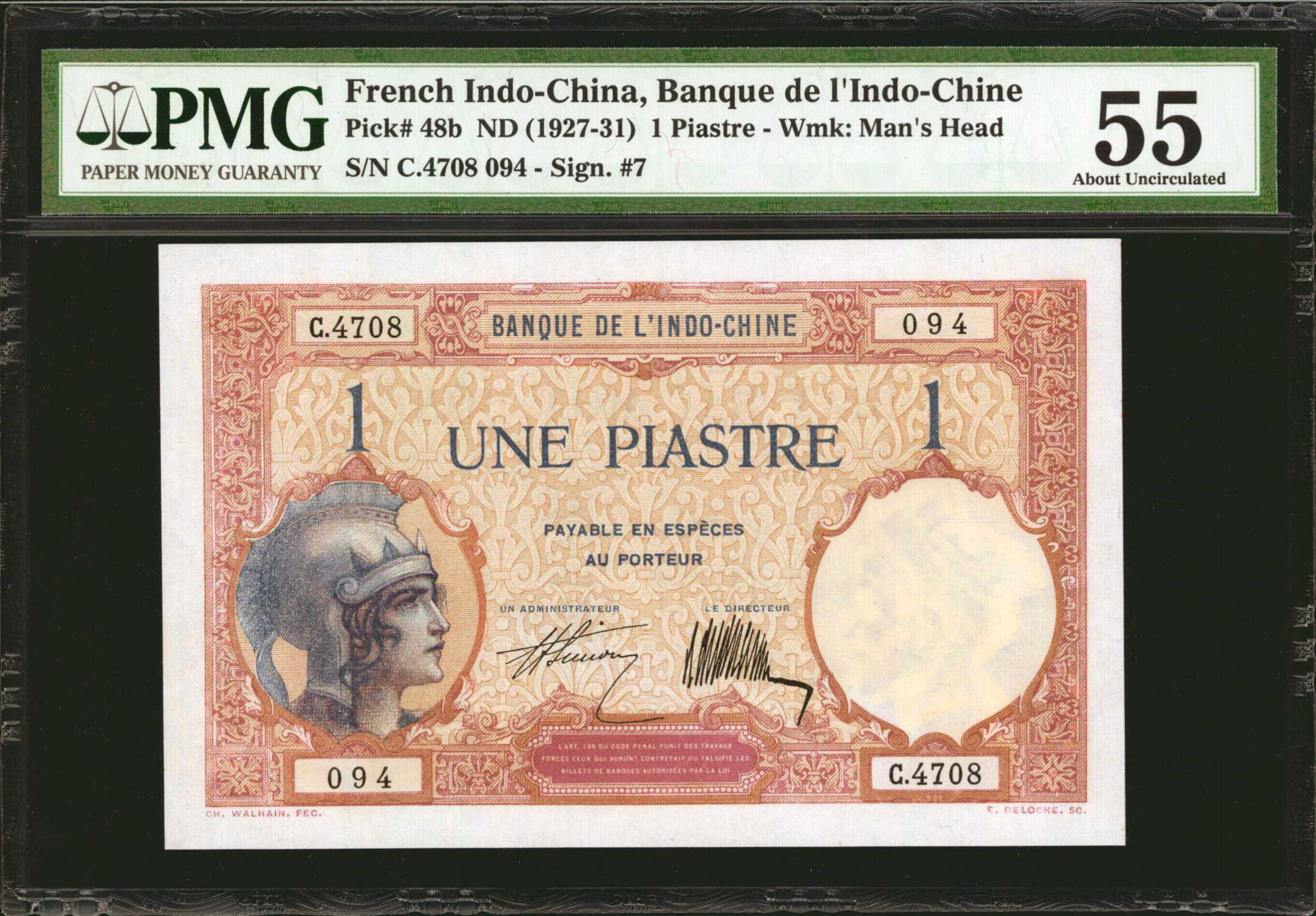 image for: French Indo-China  5 piastres(B136bs)