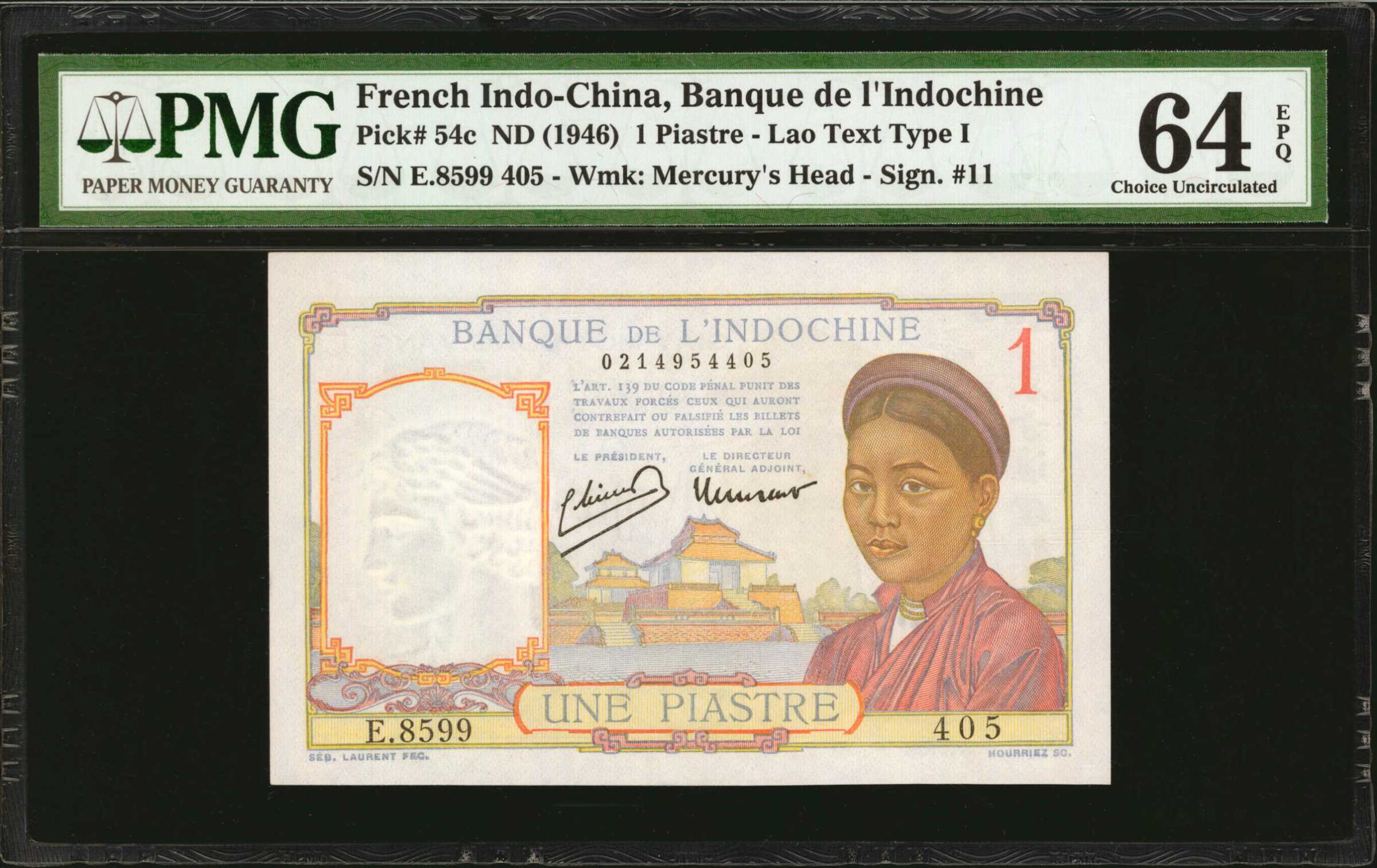image for: French Indo-China  5 piastres(B136a)