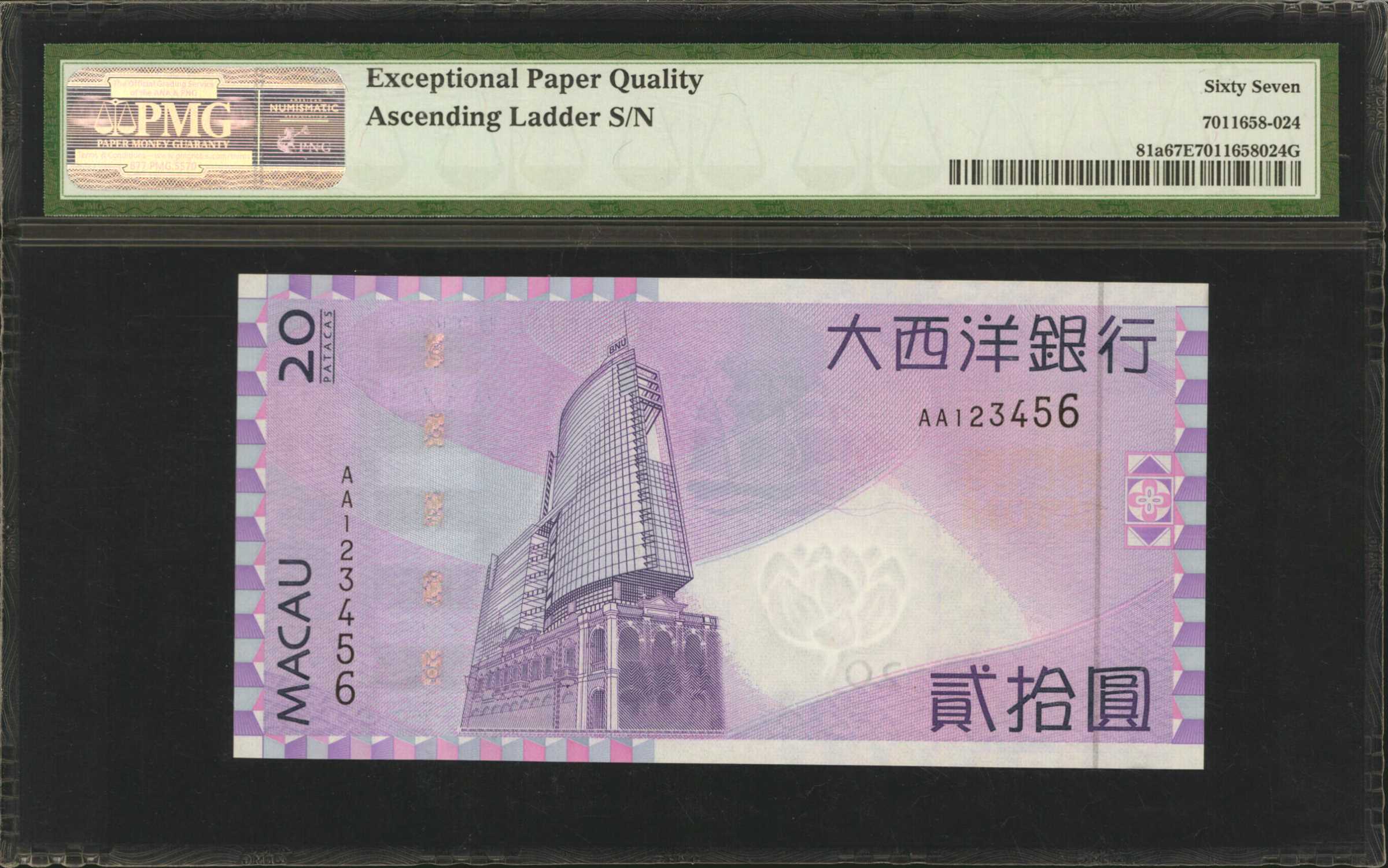 image for: Macau  20 patacas (B069d)