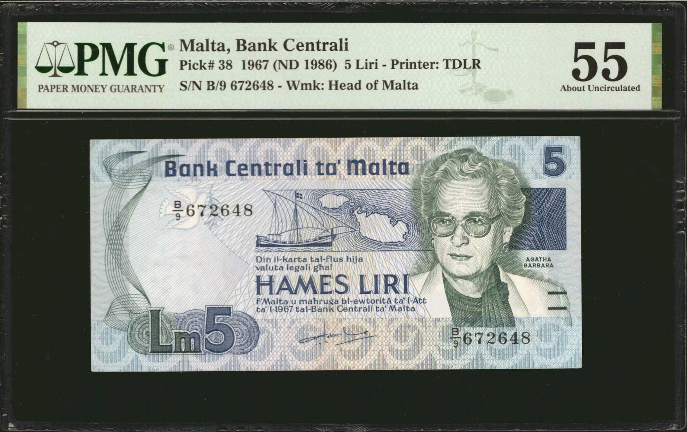 image for: Malta  5 liri (B211az)