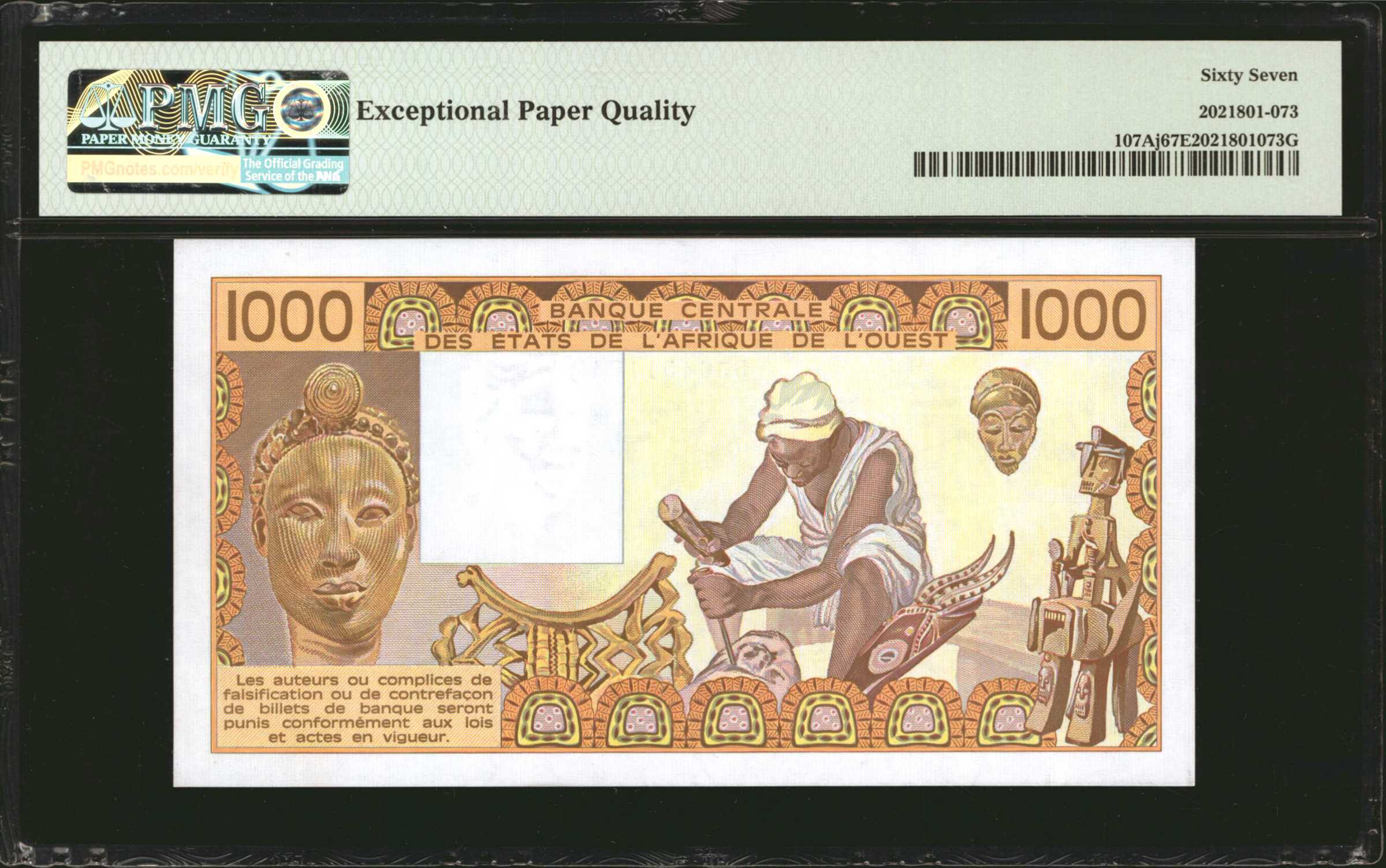 image for: West African States  1,000 francs (B112Ah)