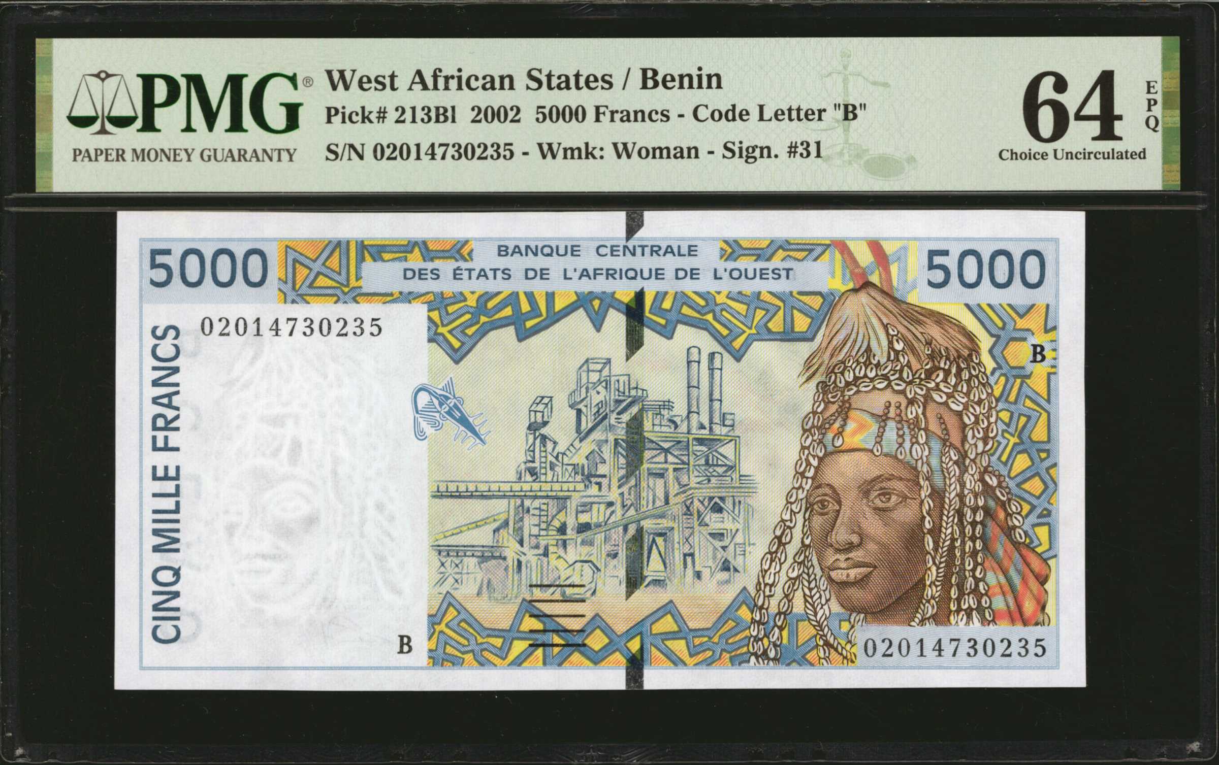 image for: West African States  10,000 francs (B119Kf)