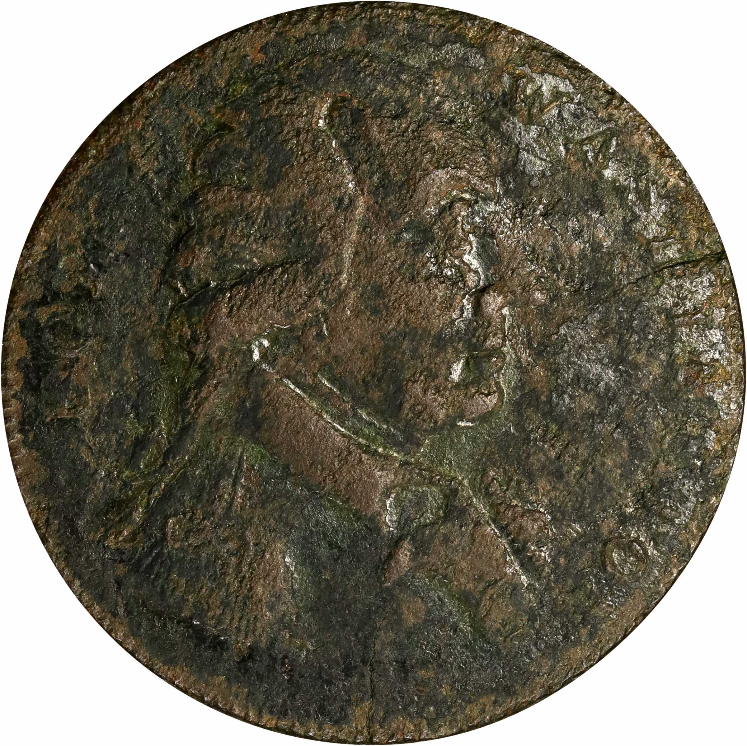 image for: Undated (possibly ca. 1793) Washington Success Medal. Small Size. Musante GW-44, Baker-267A, W-10877. Brass. Plain Edge. Very Fine, Corroded.